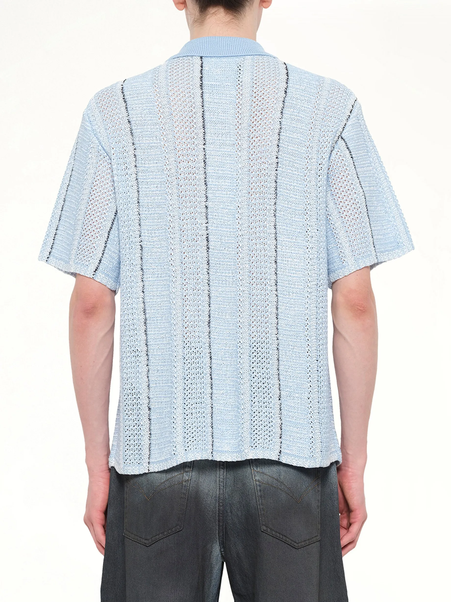 Knited Shirt in Blue Check sold by MARAIS product image thumbnail 5
