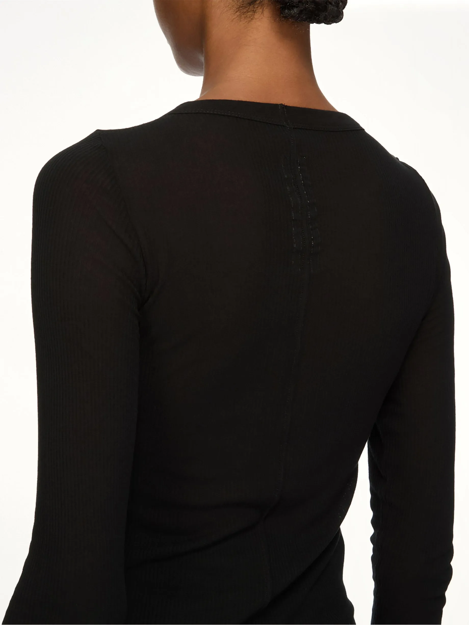 Rib LS T in Black sold by MARAIS product image thumbnail 3