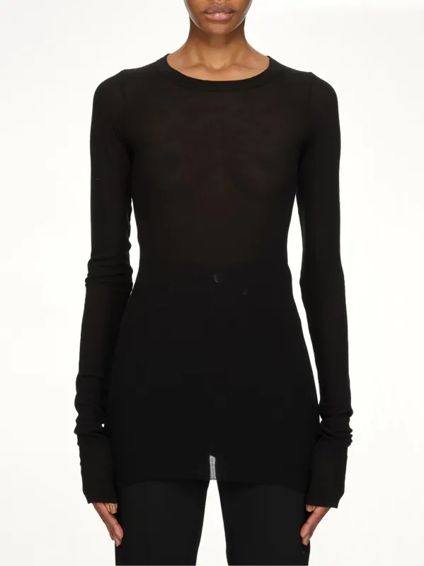 Rib LS T in Black sold by MARAIS