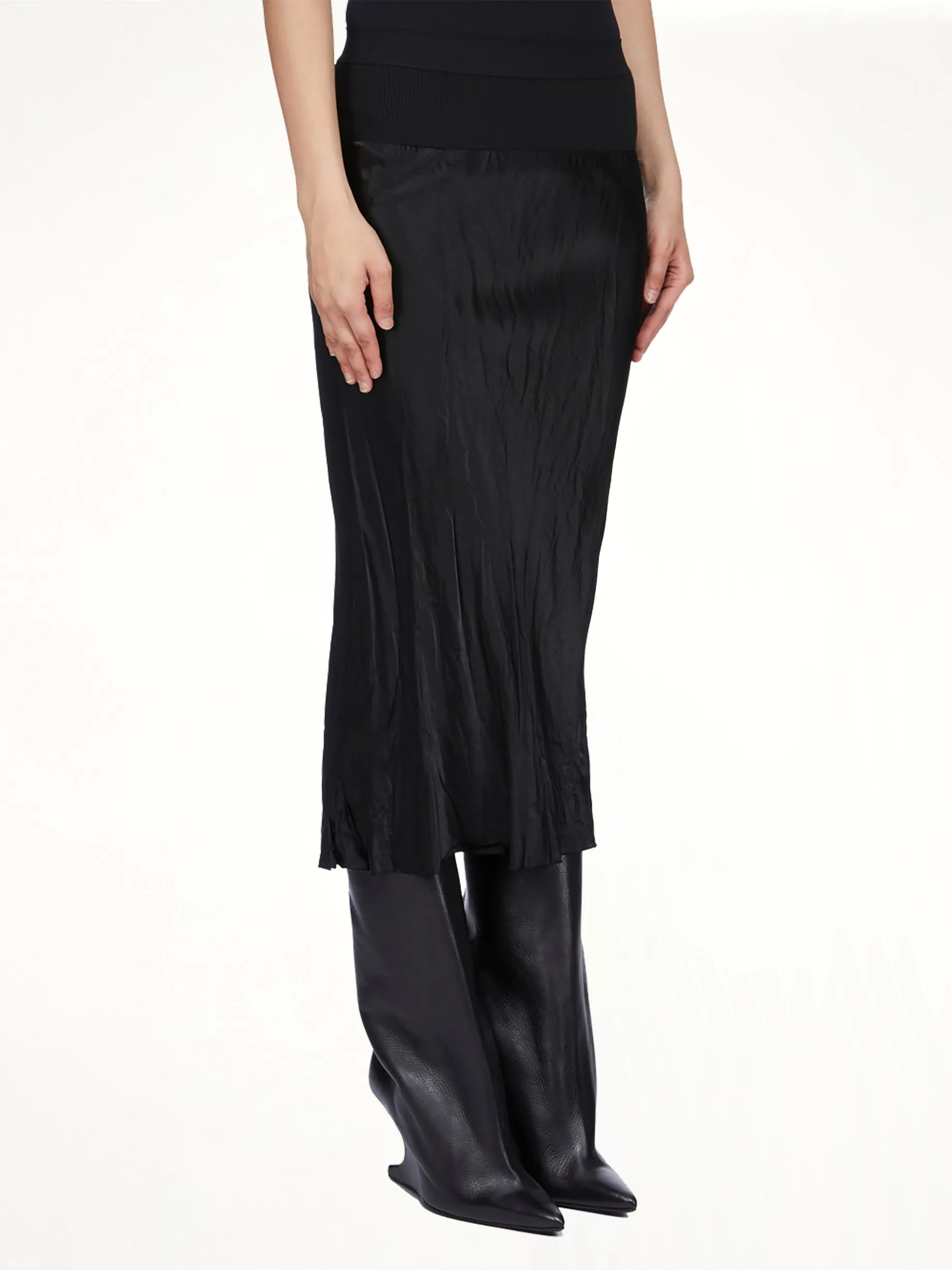 Knee Bias Skirt in Black sold by MARAIS product image thumbnail 2