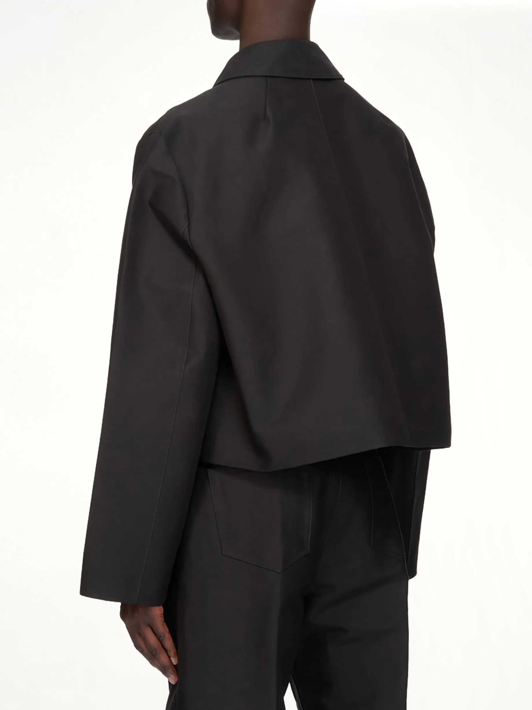 Woven Heizer Mac Jacket in Black sold by MARAIS product image thumbnail 5