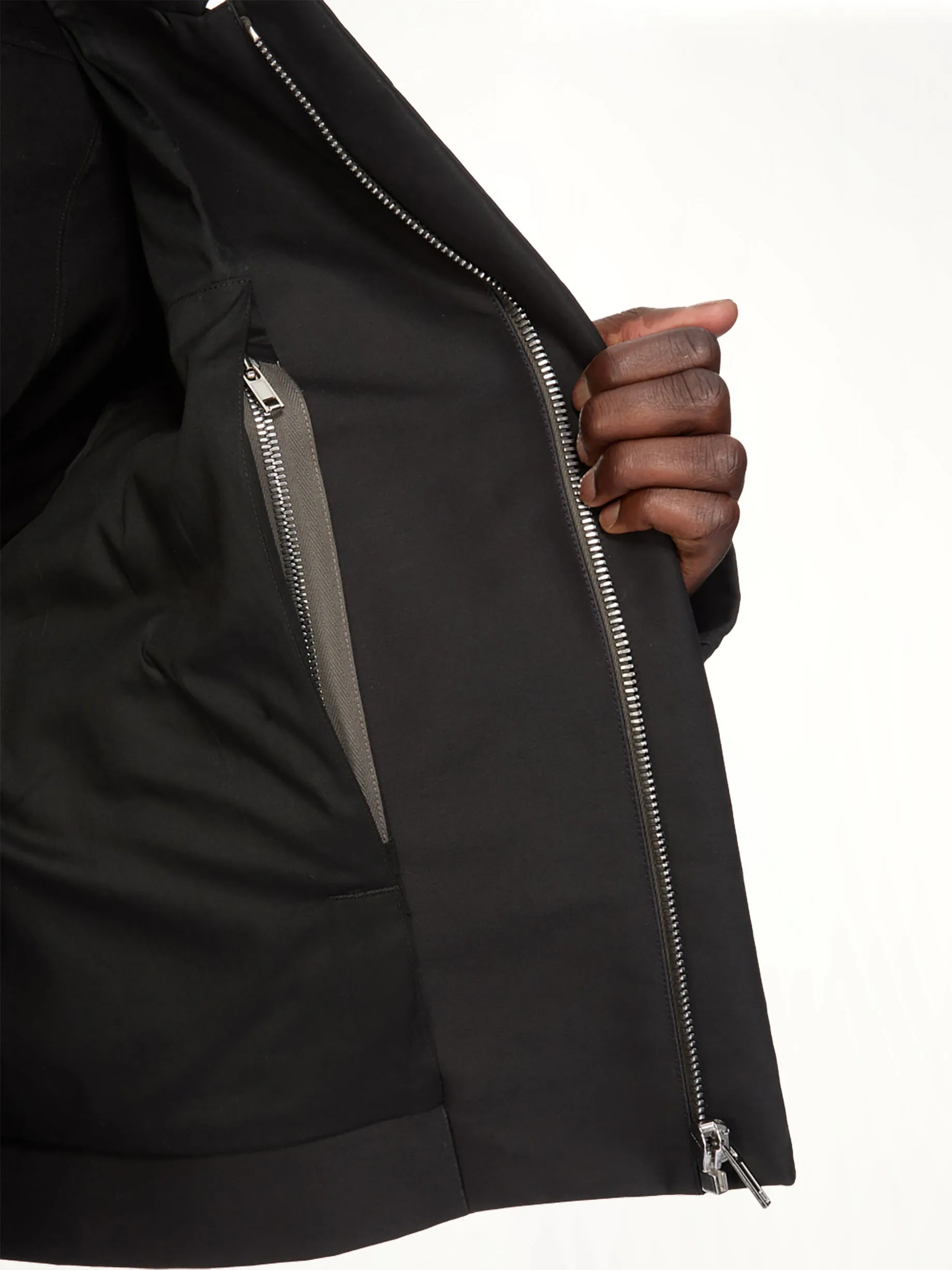 Woven Heizer Mac Jacket in Black sold by MARAIS product image thumbnail 3