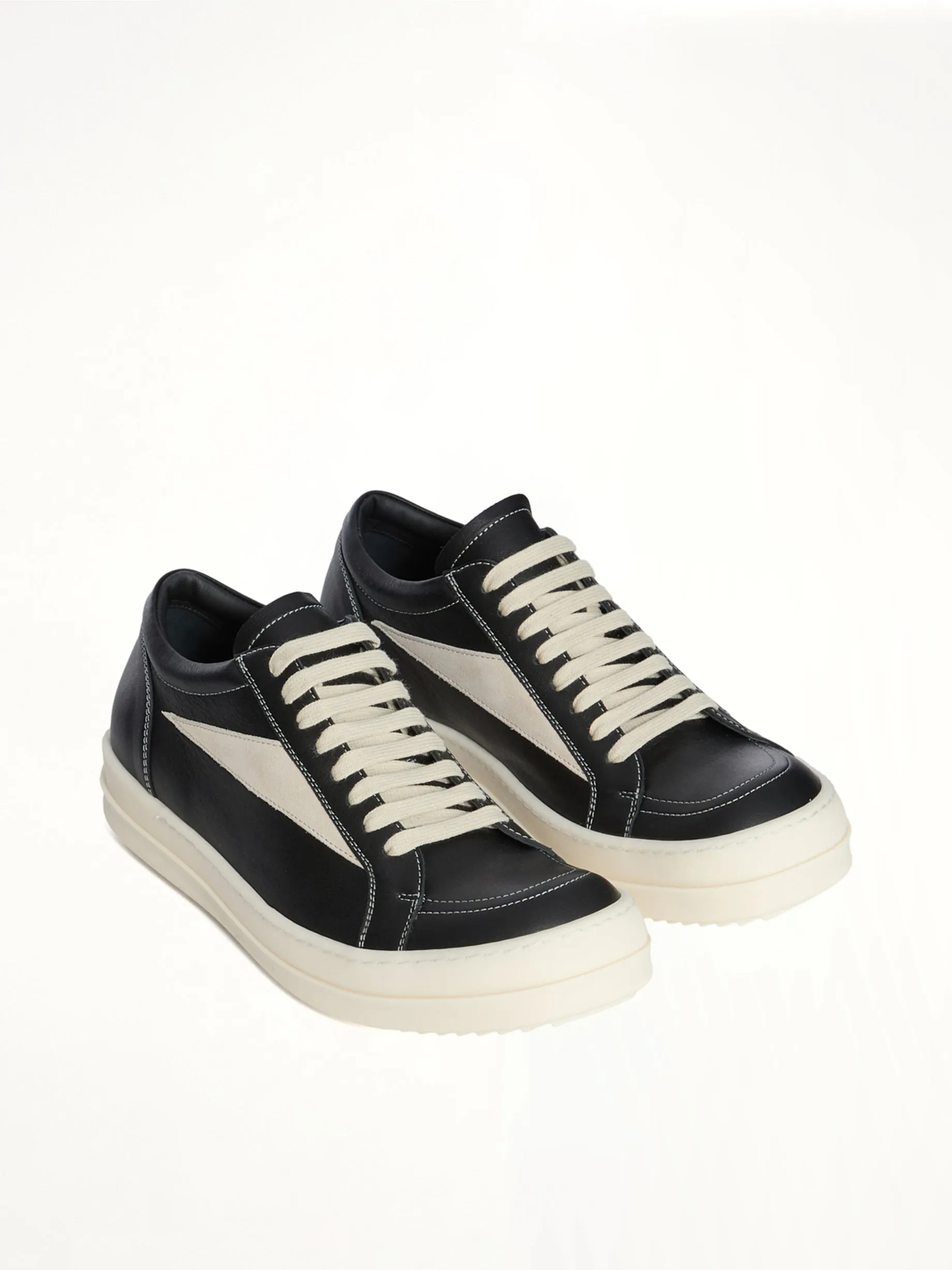 Vintage Calf Sneaks in Black/Milk sold by MARAIS product image thumbnail 4