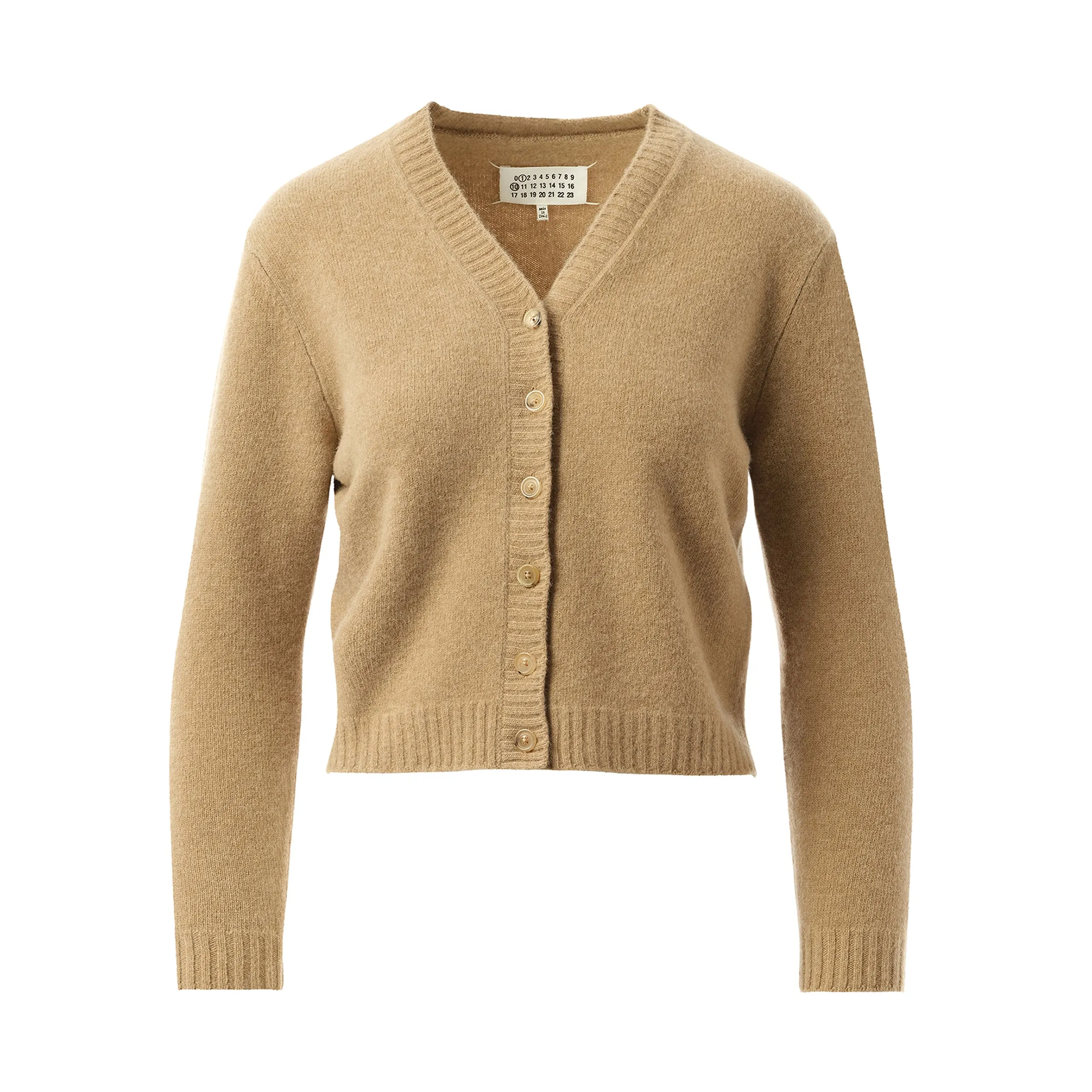 Lambswool Knit Cardigan in Beige sold by MARAIS product image thumbnail 2