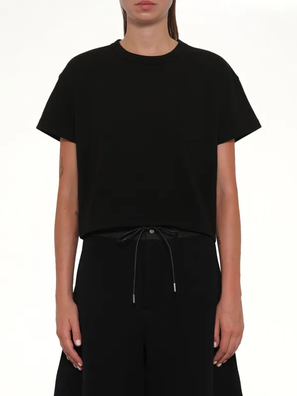 S Cotton Jersey T-Shirt in Black sold by MARAIS