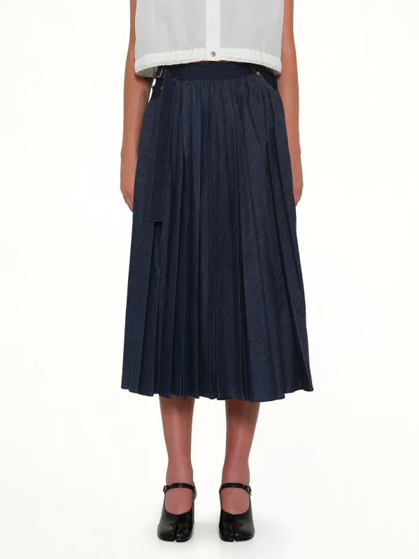 Denim Skirt in Blue made by Sacai