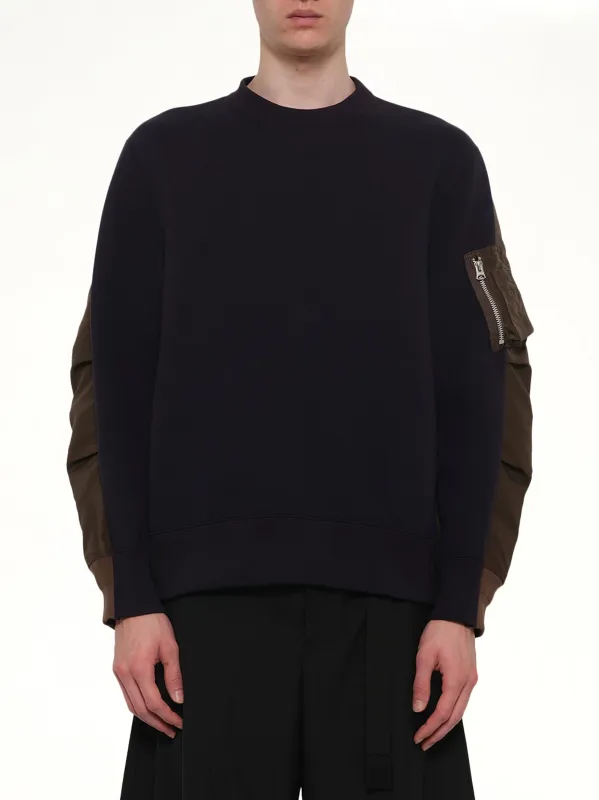 Sponge Sweat Pullover in Navy/Dark Khaki sold by MARAIS