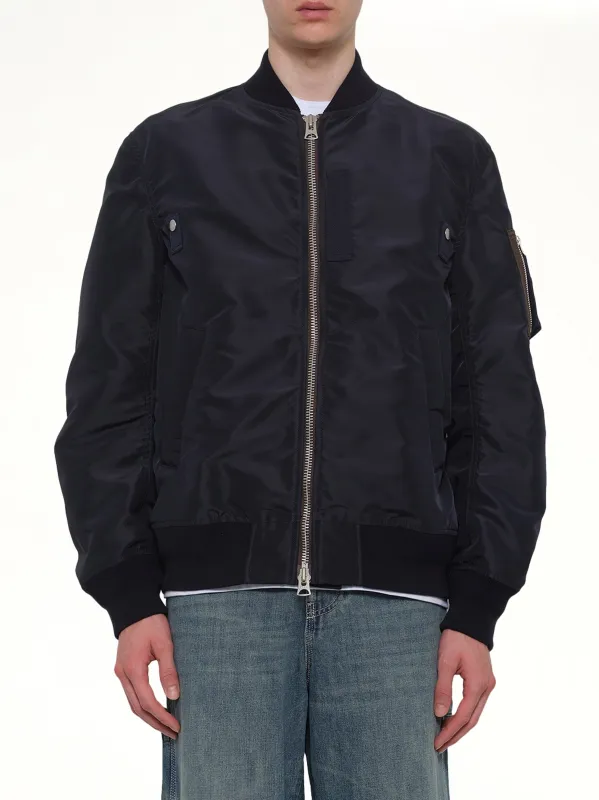 Nylon Twill Blouson in Navy made by Sacai