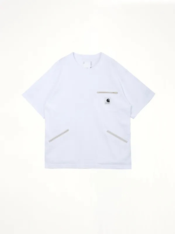 Carhartt WIP Cotton Jersey T-Shirt in White sold by MARAIS
