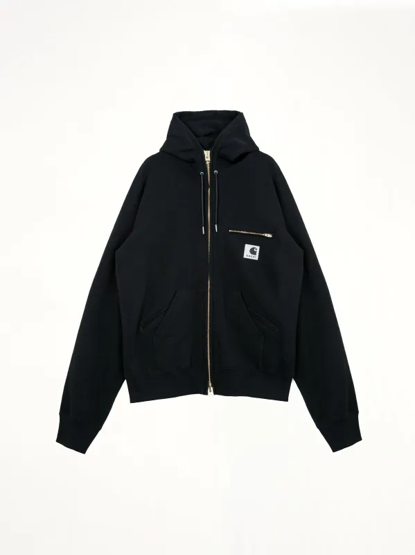 Carhartt WIP Cotton Jersey Hoodie in Black made by Sacai