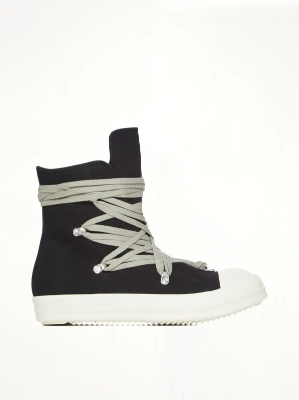 Megalace Sneaks in Black/Milk made by Rick Owens
