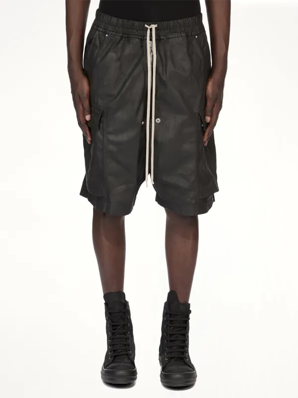 Denim Cargobela Shorts in Black sold by MARAIS
