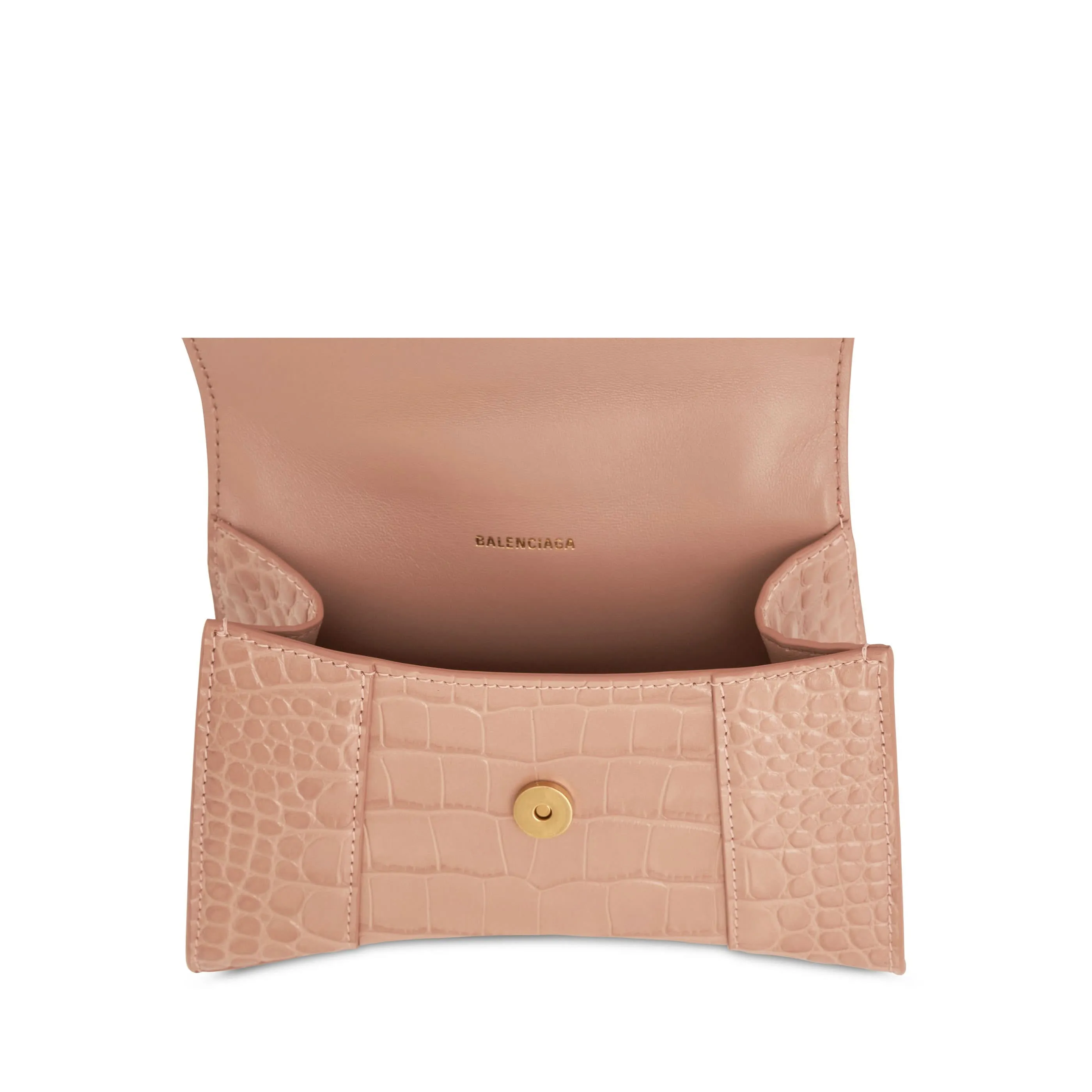 Hourglass XS Croco Embossed Bag in Nude Beige sold by MARAIS product image thumbnail 5