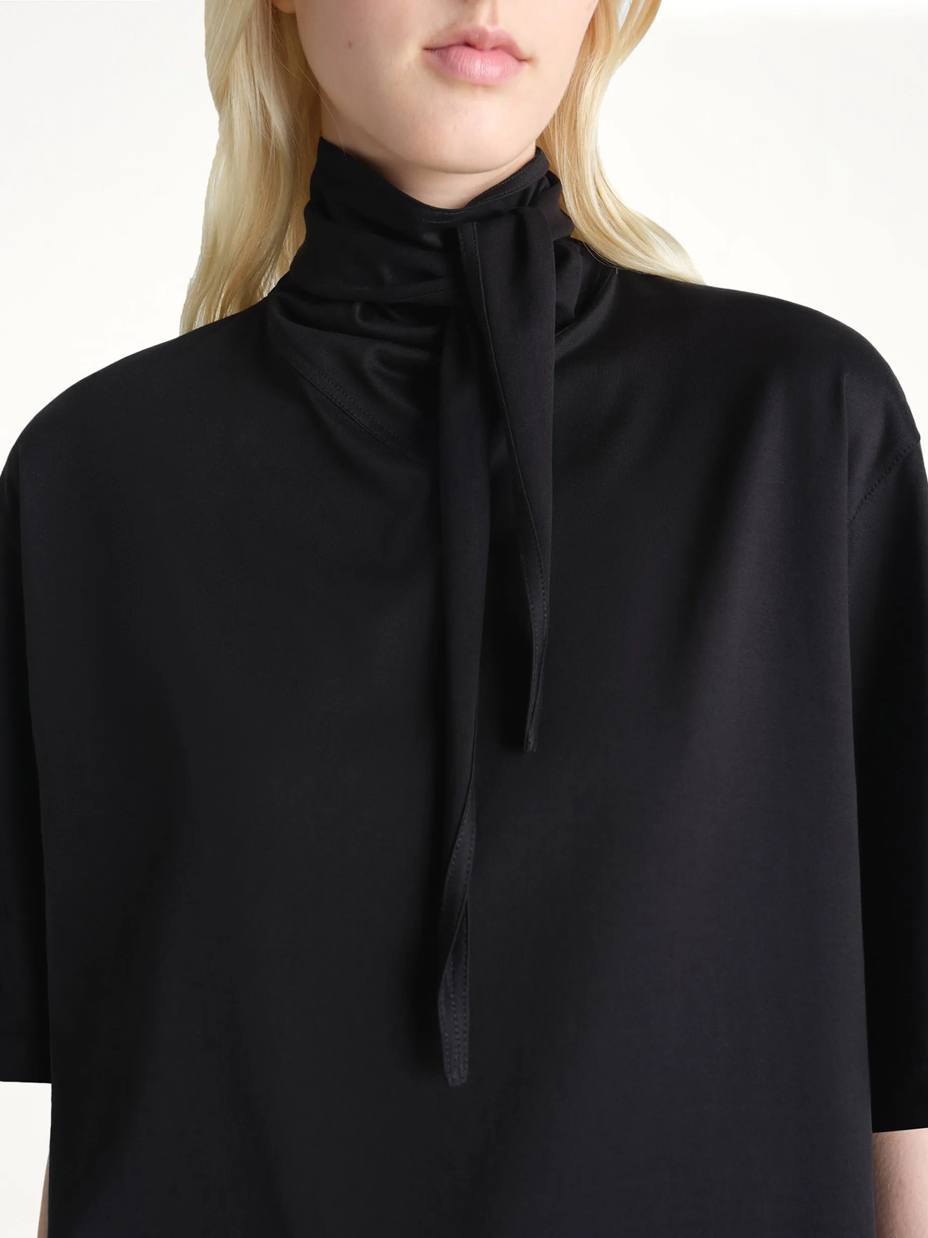 T-Shirt With Foulard in Black sold by MARAIS product image thumbnail 3