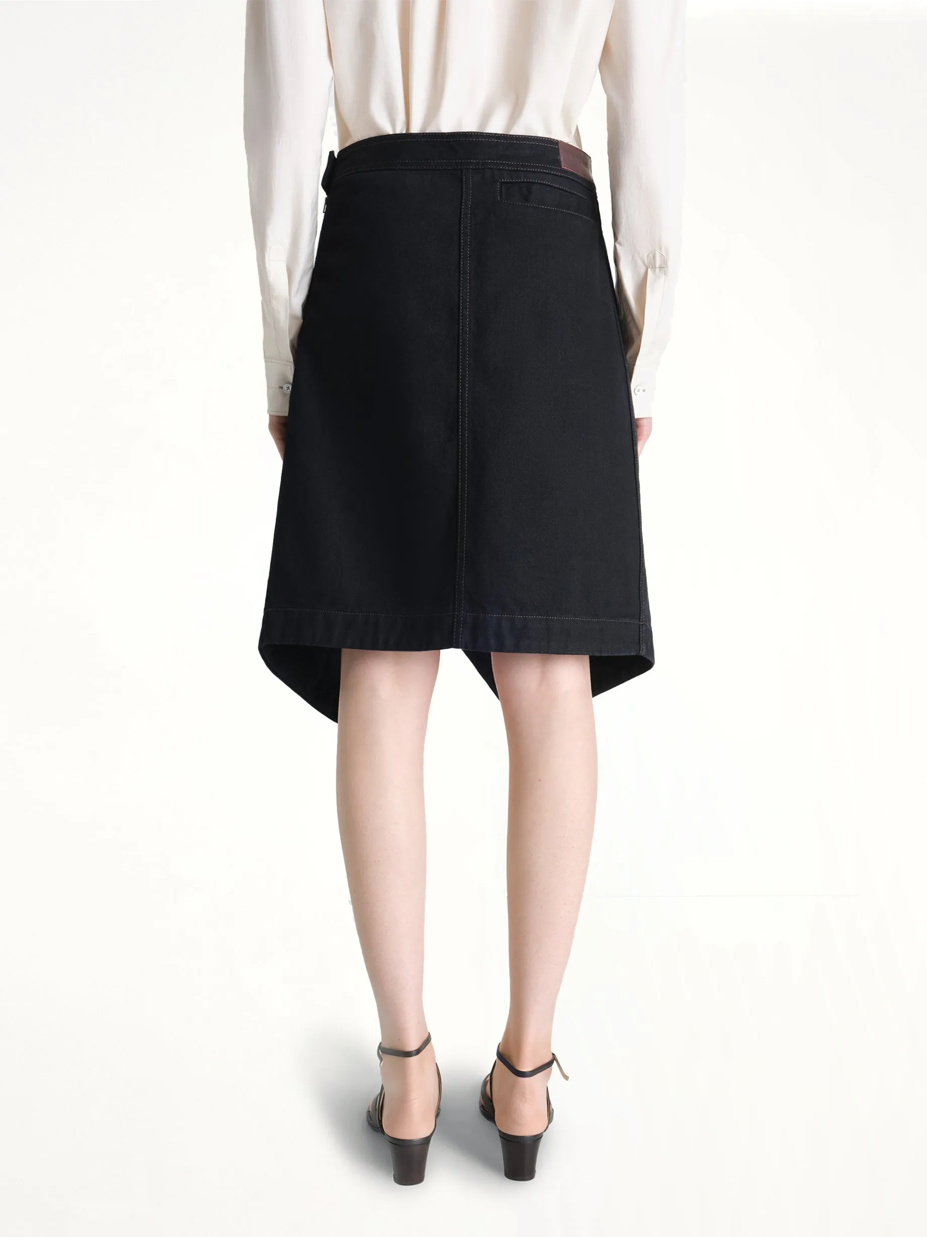 Asymmetric Short Skirt in Black sold by MARAIS product image thumbnail 5
