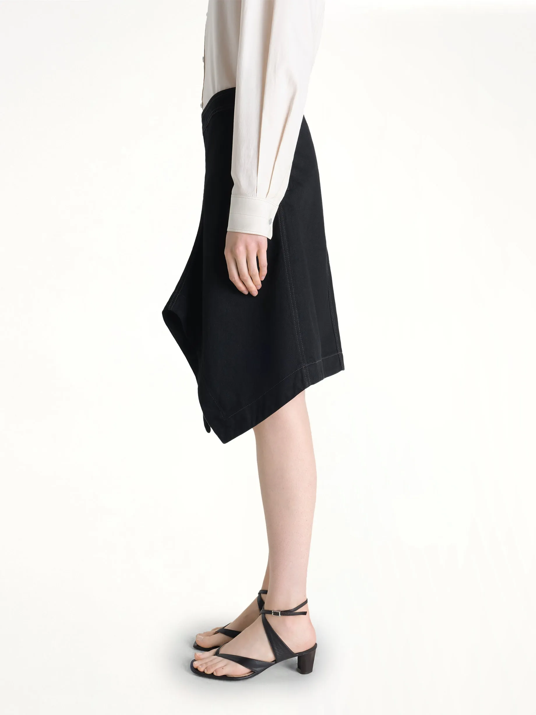 Asymmetric Short Skirt in Black sold by MARAIS product image thumbnail 3