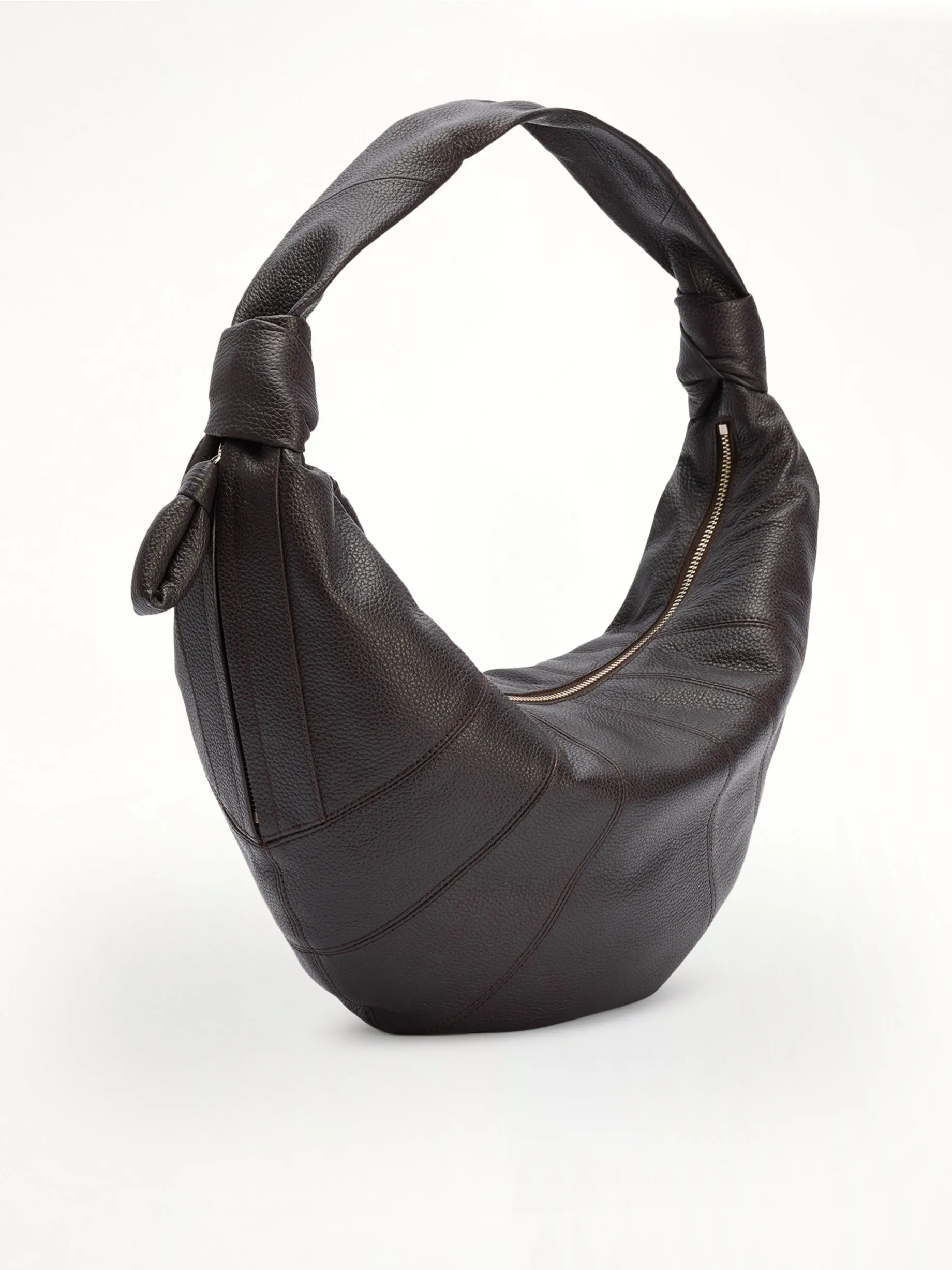 Grained Fortune Croissant Bag in Dark Chocolate sold by MARAIS product image thumbnail 2