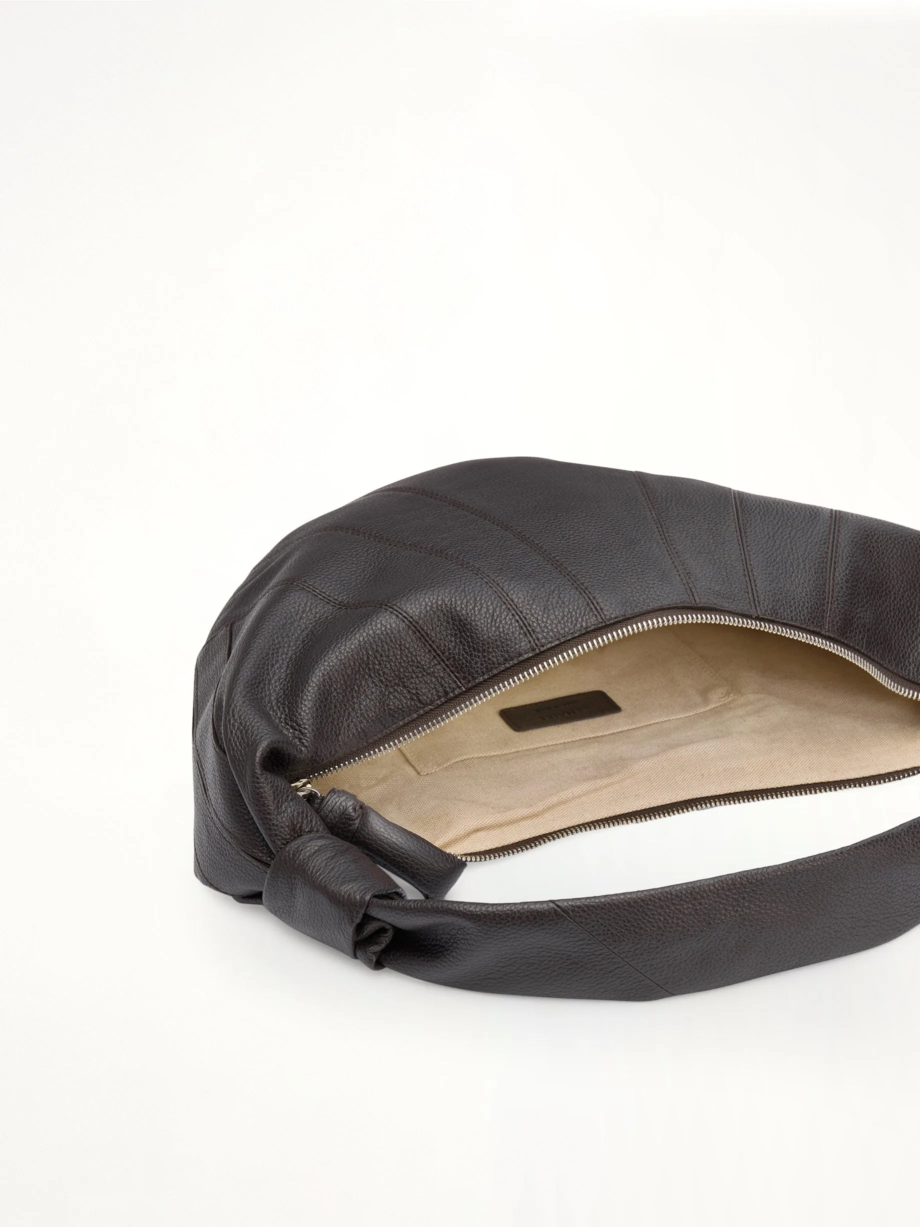 Grained Fortune Croissant Bag in Dark Chocolate sold by MARAIS product image thumbnail 3