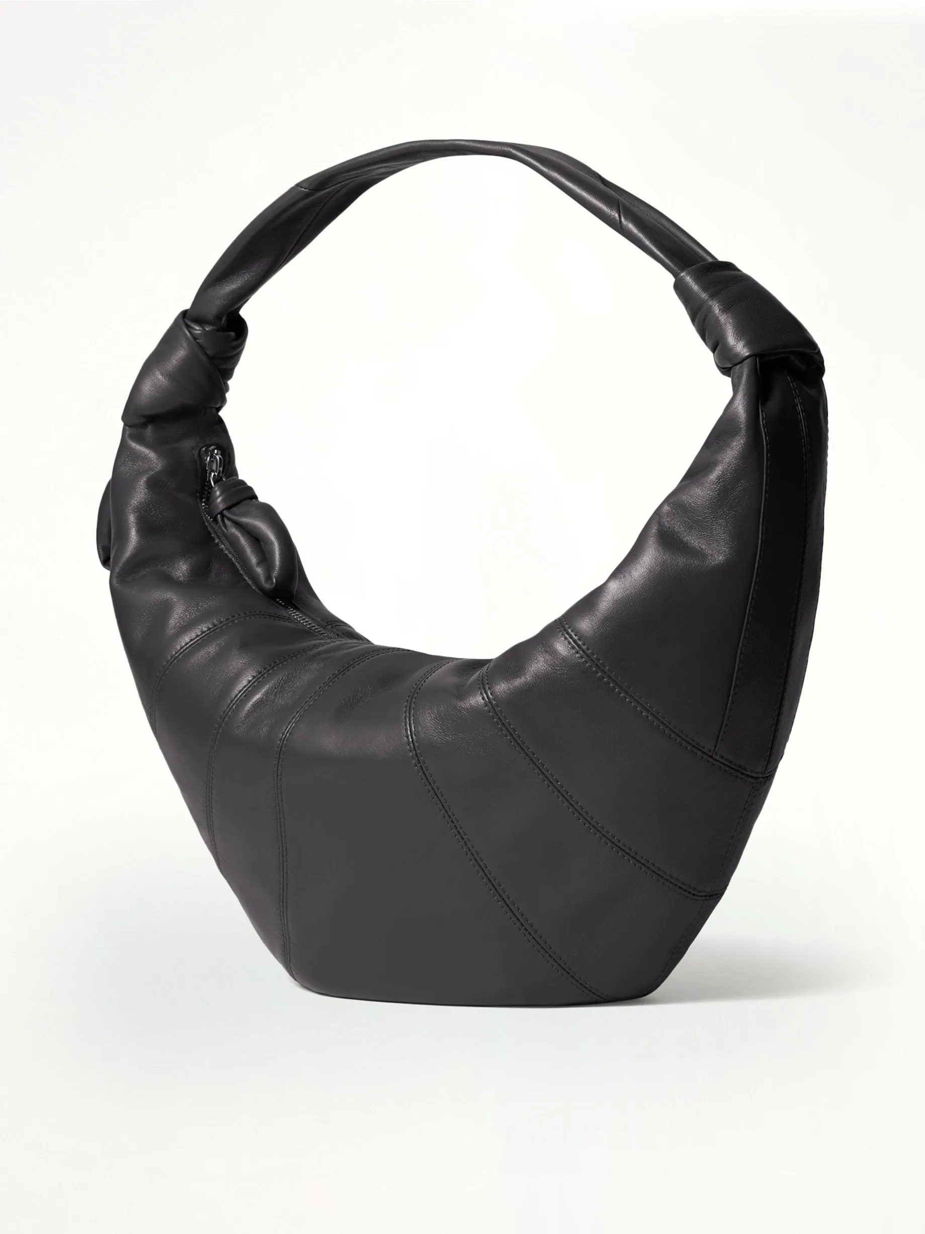 Soft Nappa Fortune Croissant Bag in Dark Chocolate sold by MARAIS product image thumbnail 2