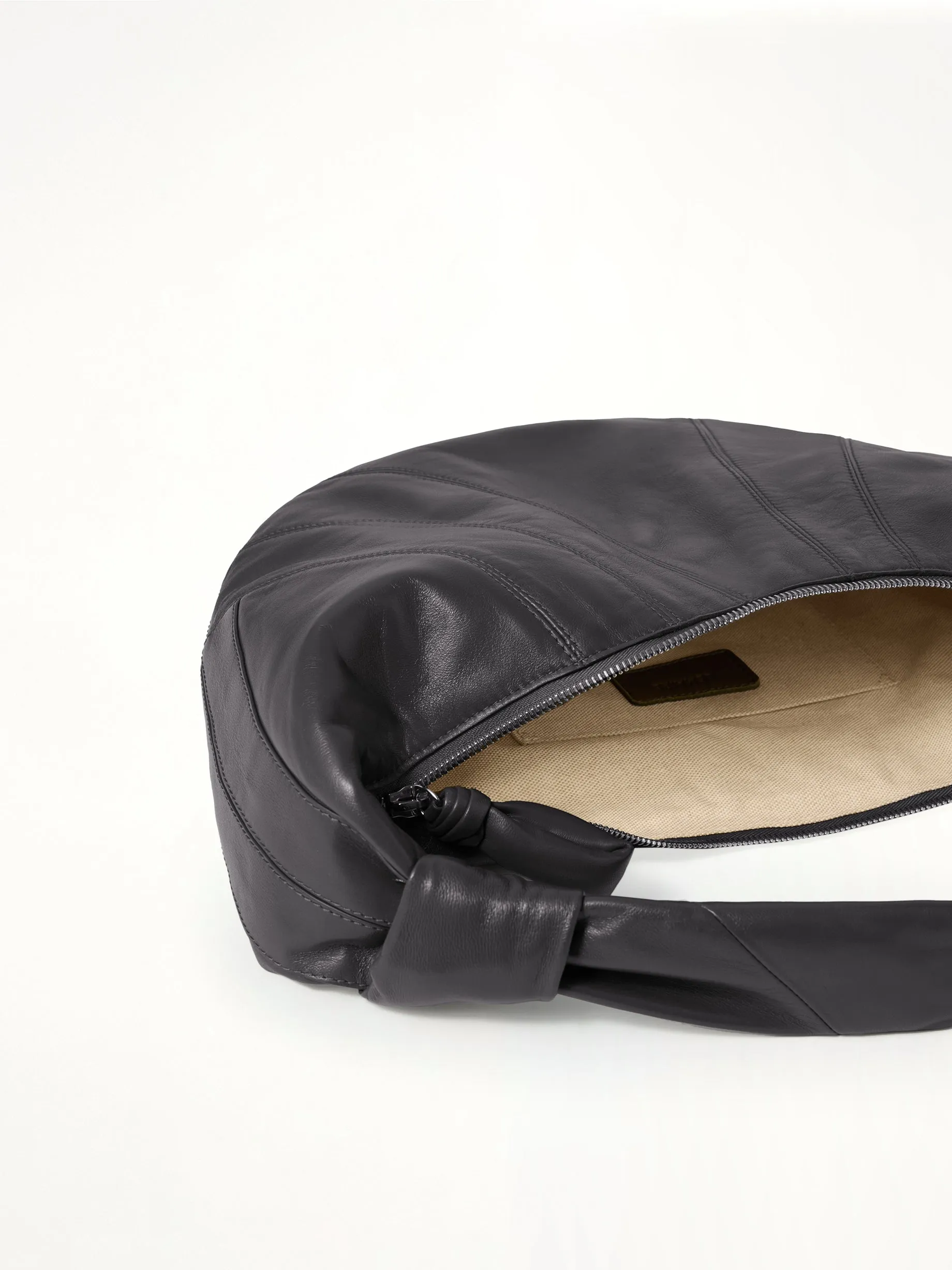 Soft Nappa Fortune Croissant Bag in Dark Chocolate sold by MARAIS product image thumbnail 3