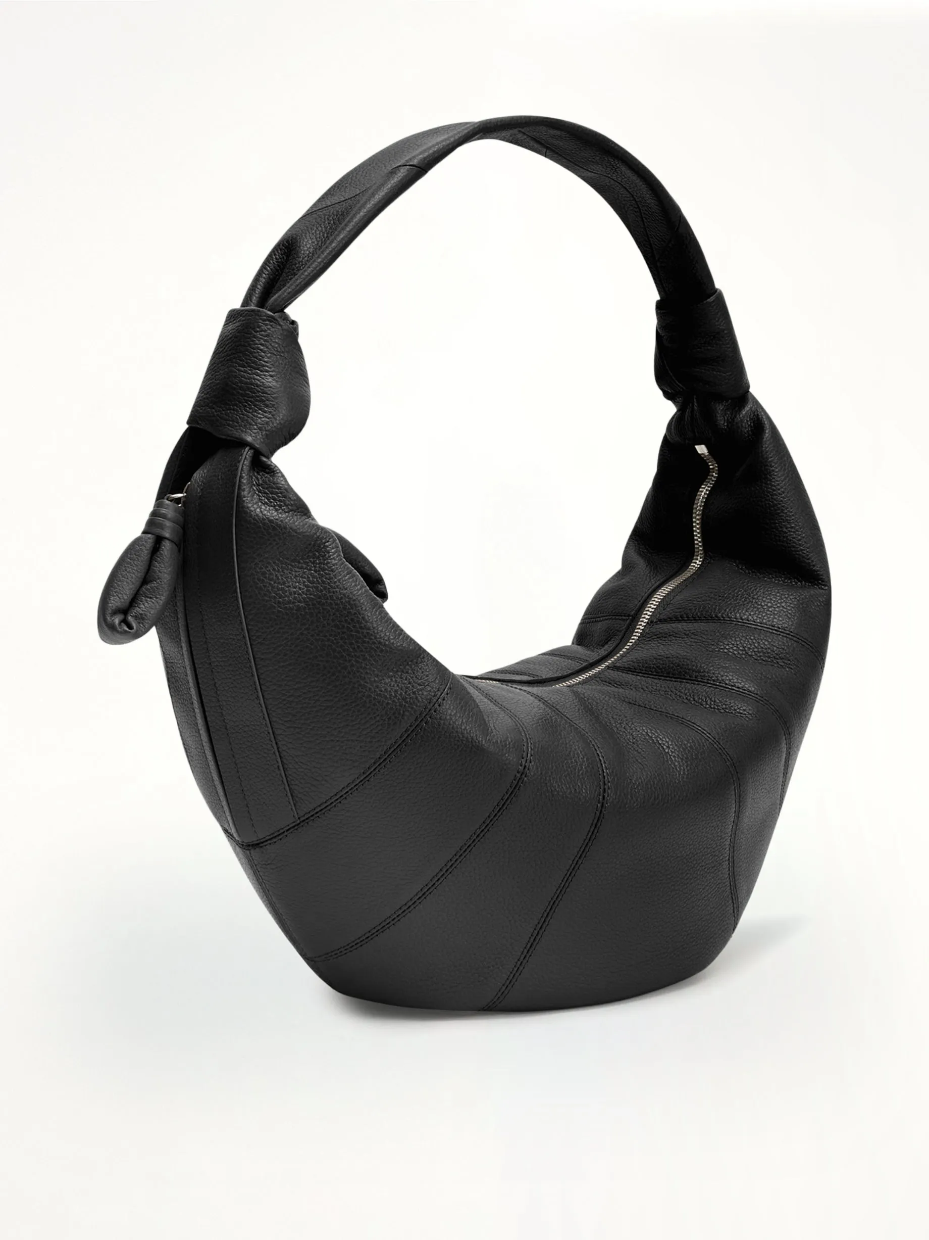 Cowhide Fortune Croissant Bag in Black sold by MARAIS product image thumbnail 2