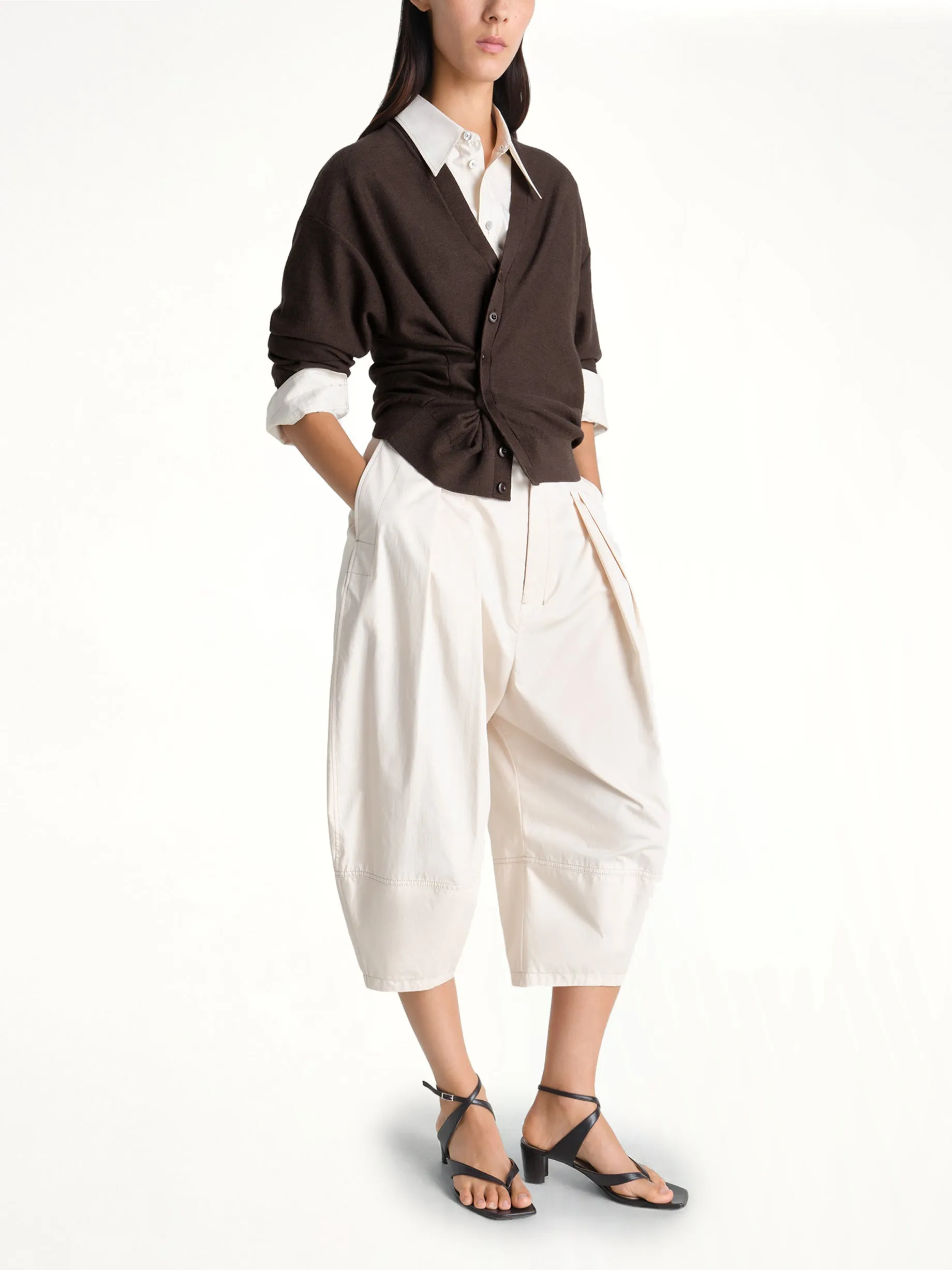 Twisted Cardigan in Dark Cacao sold by MARAIS product image thumbnail 4