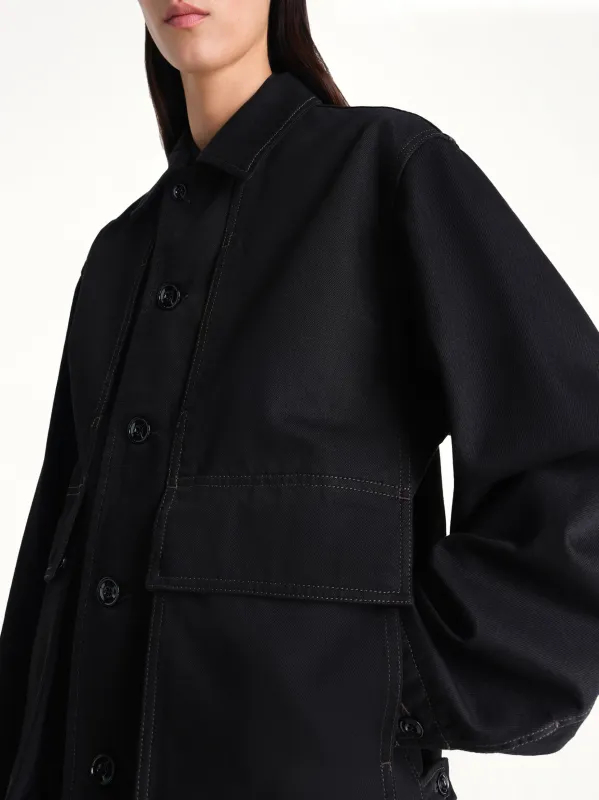 Boxy Heavy Jacket in Black sold by MARAIS