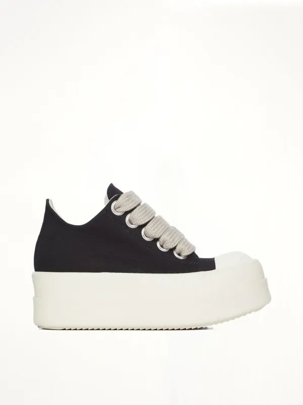 Mega Bumper Jumbolace Low Sneaks in Black/Milk made by Rick Owens
