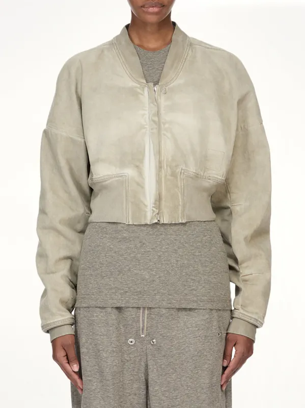 Flight Jacket Cropped in Sand made by Rick Owens