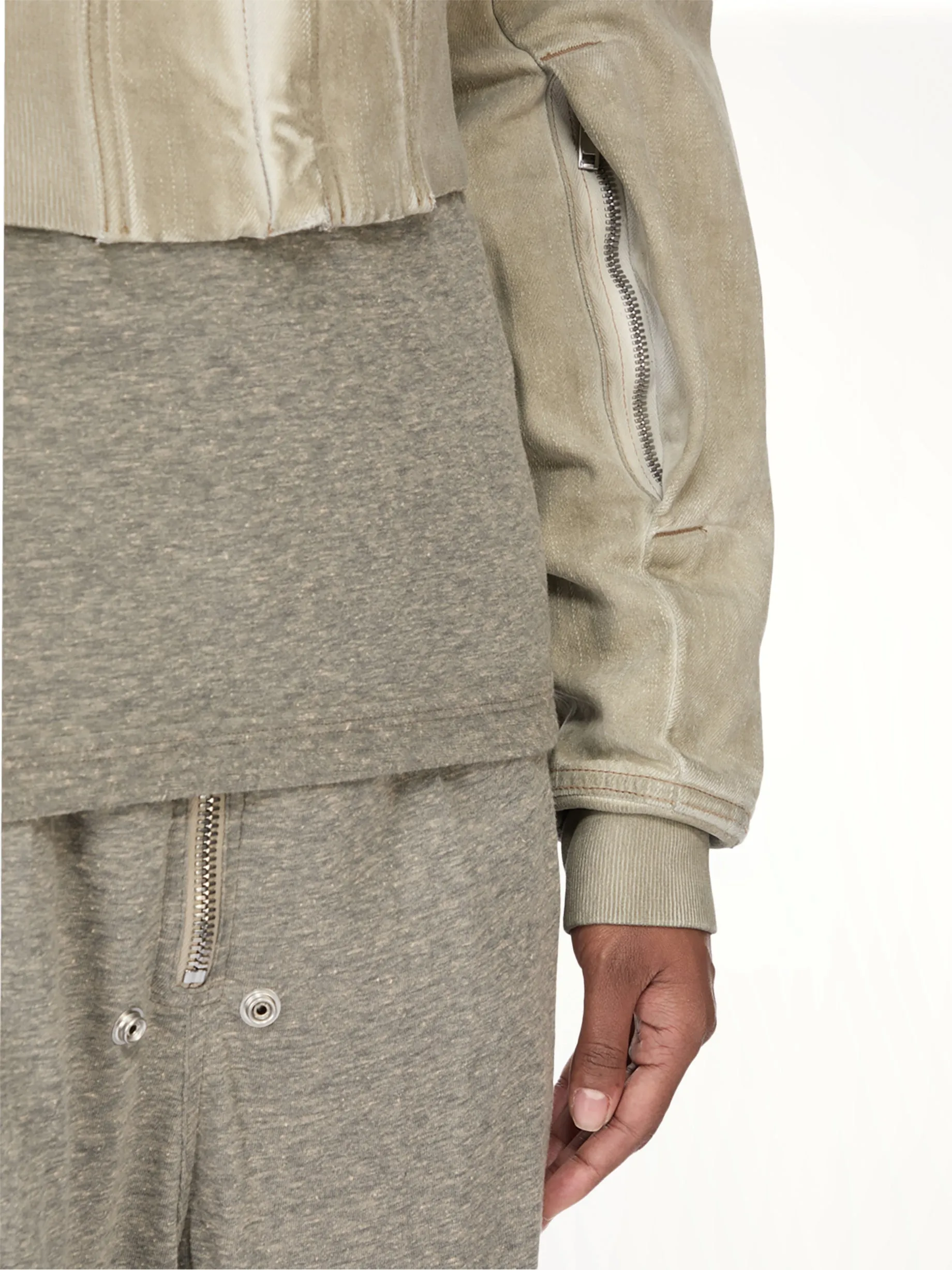 Flight Jacket Cropped in Sand sold by MARAIS product image thumbnail 3