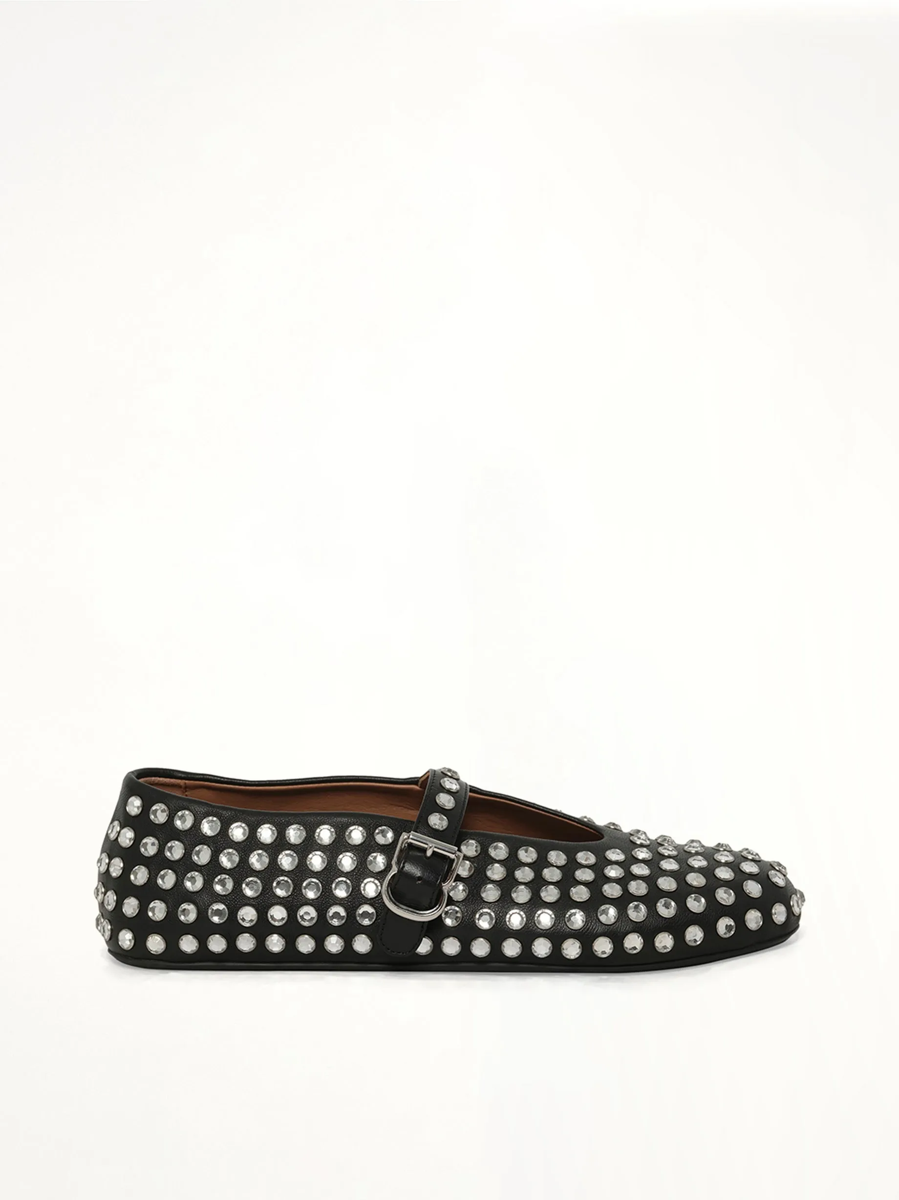 Strass Lambskin Ballet Flats in Black sold by MARAIS