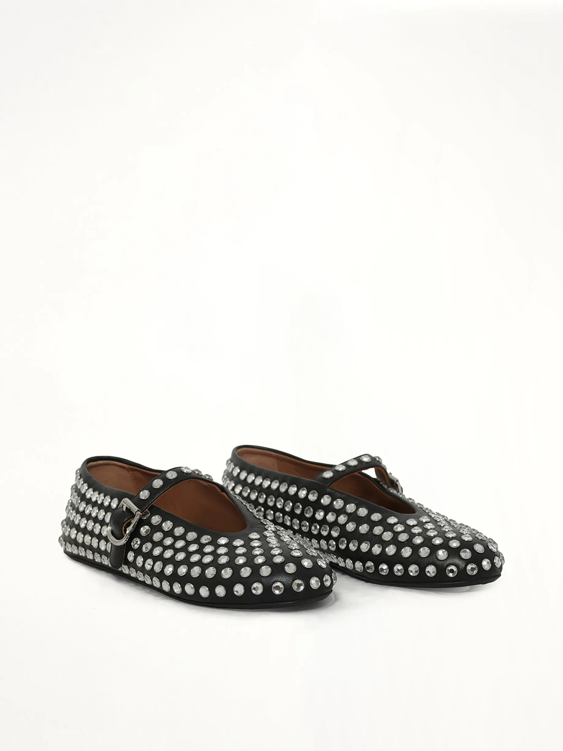 Strass Lambskin Ballet Flats in Black sold by MARAIS product image thumbnail 2