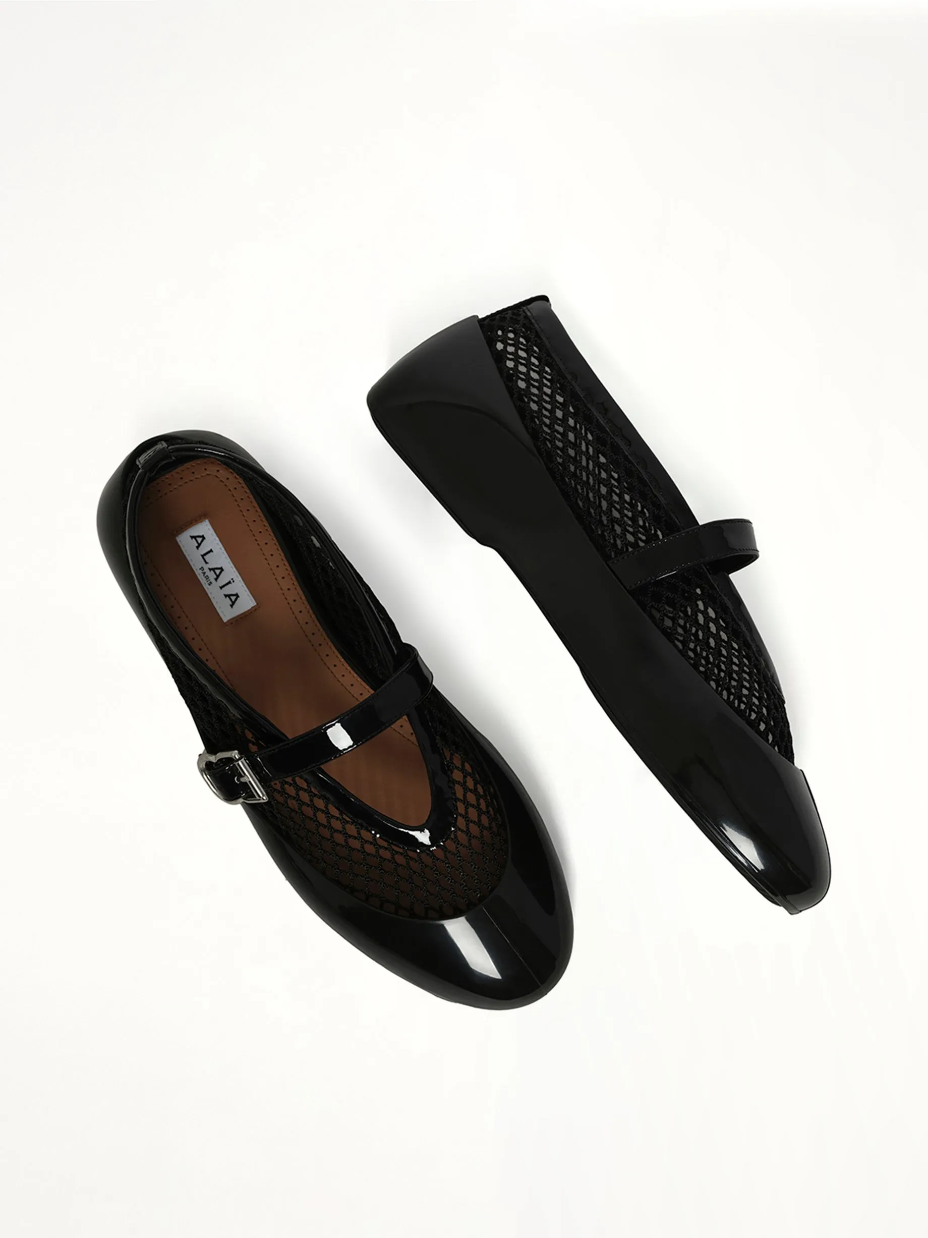 Ballet Fishnet & Rubber Flats in Black sold by MARAIS product image thumbnail 4