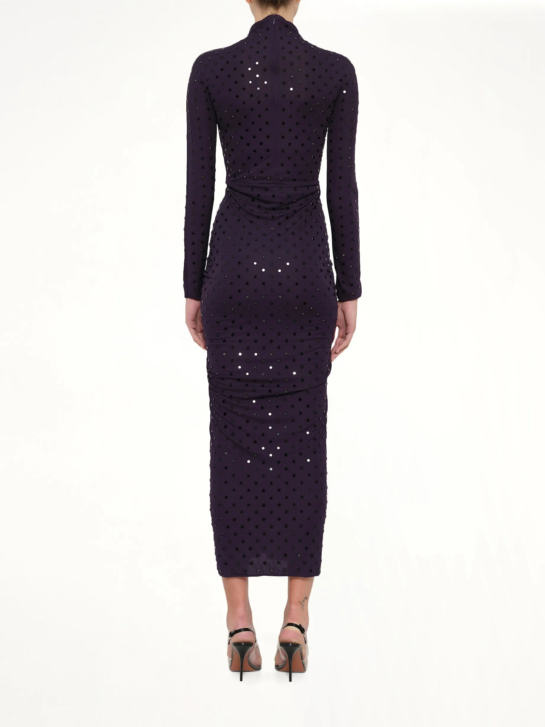 Draped Dress LS in Aubergine sold by MARAIS product image thumbnail 5