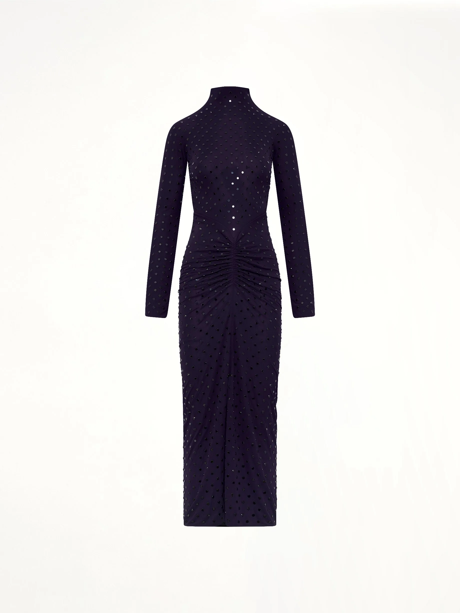 Draped Dress LS in Aubergine sold by MARAIS product image thumbnail 2