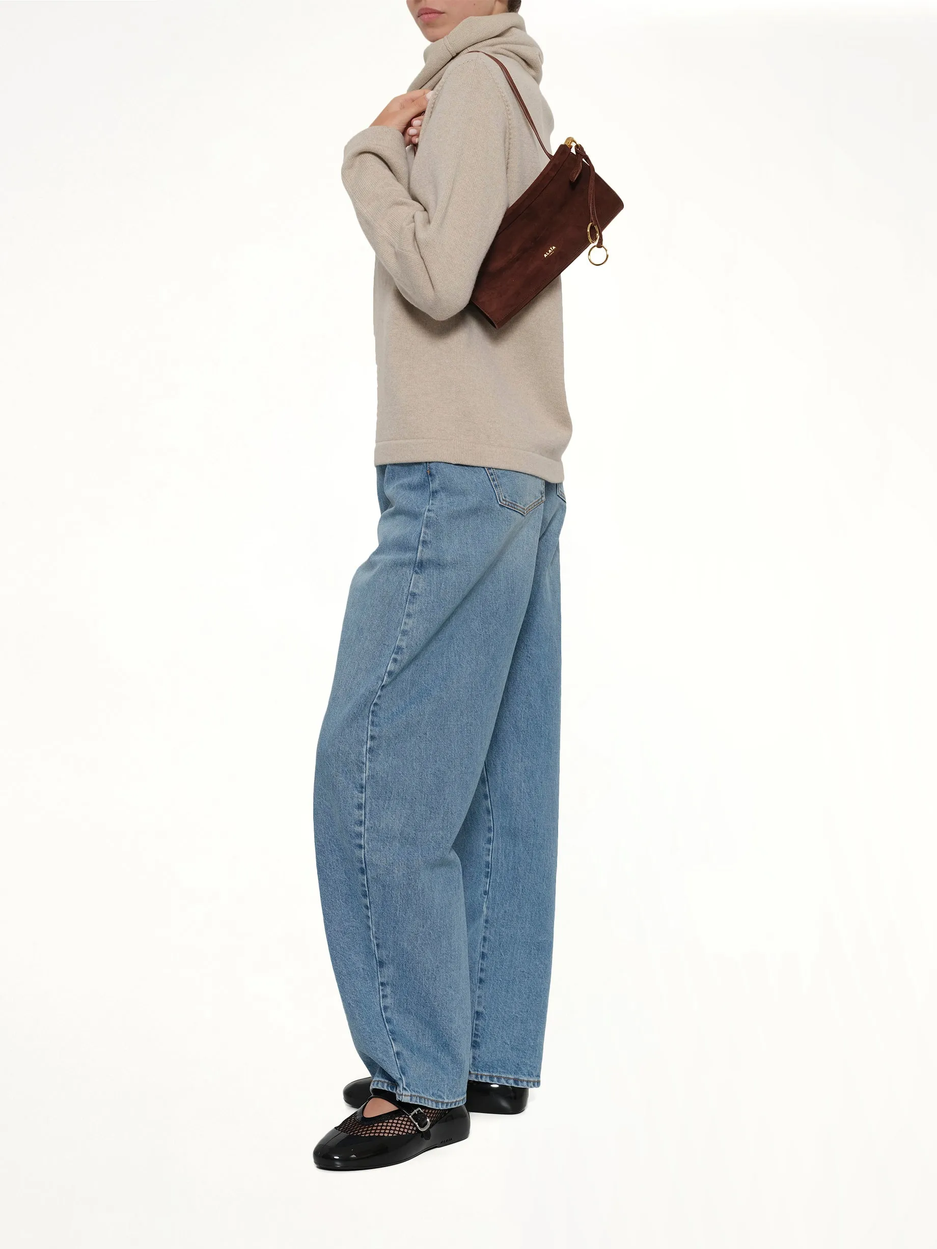 Le Click East West Small Bag in Brun Fonce sold by MARAIS product image thumbnail 4