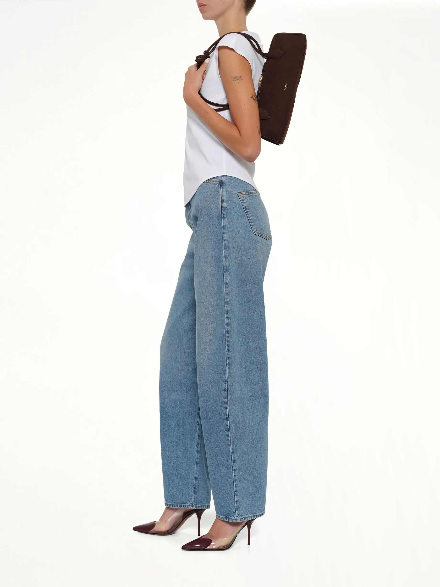 Le Teckel Medium Bag in Brun Fonce sold by MARAIS product image thumbnail 4