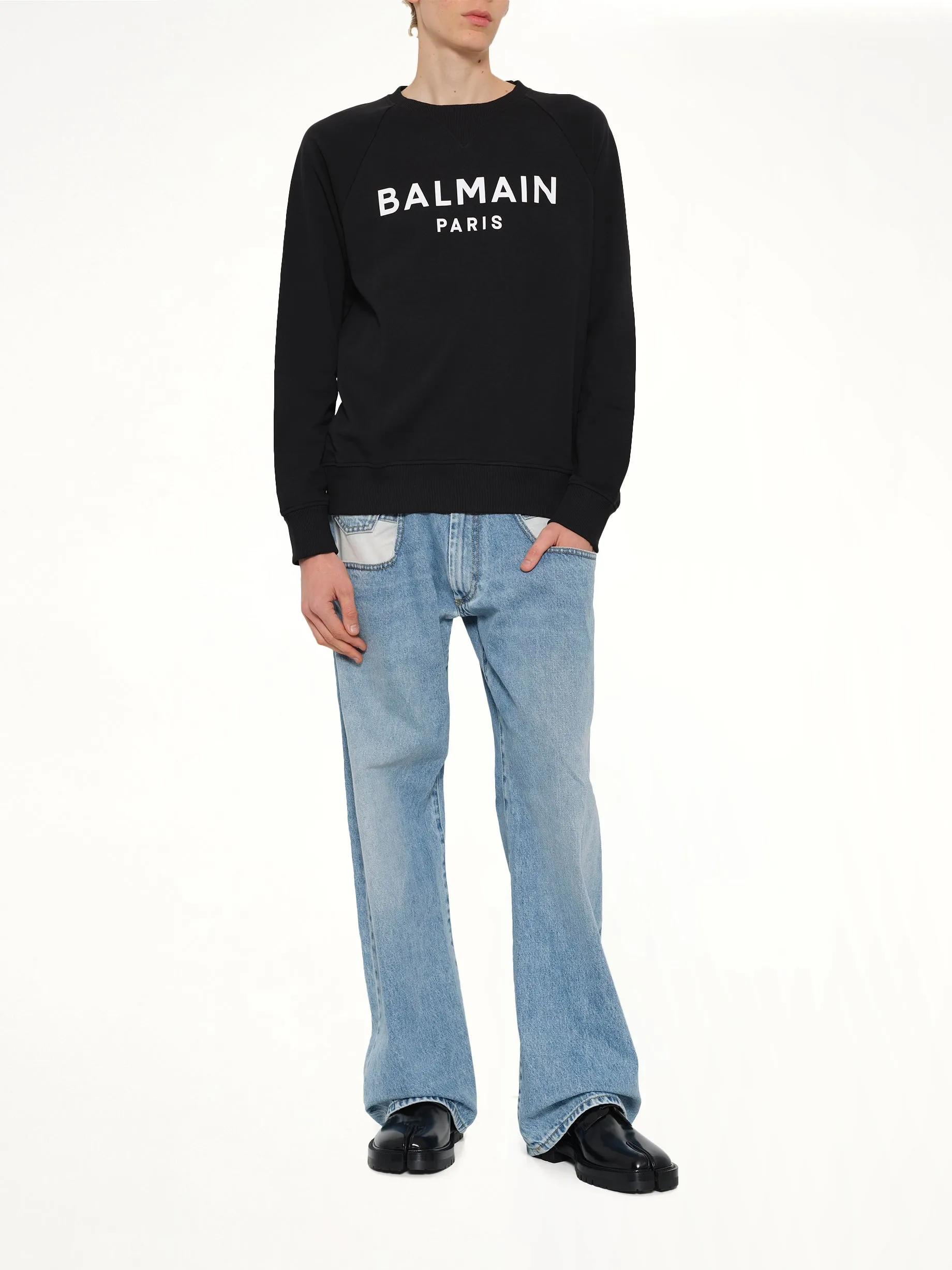 Balmain Print Sweatshirt in Black/White sold by MARAIS product image thumbnail 4