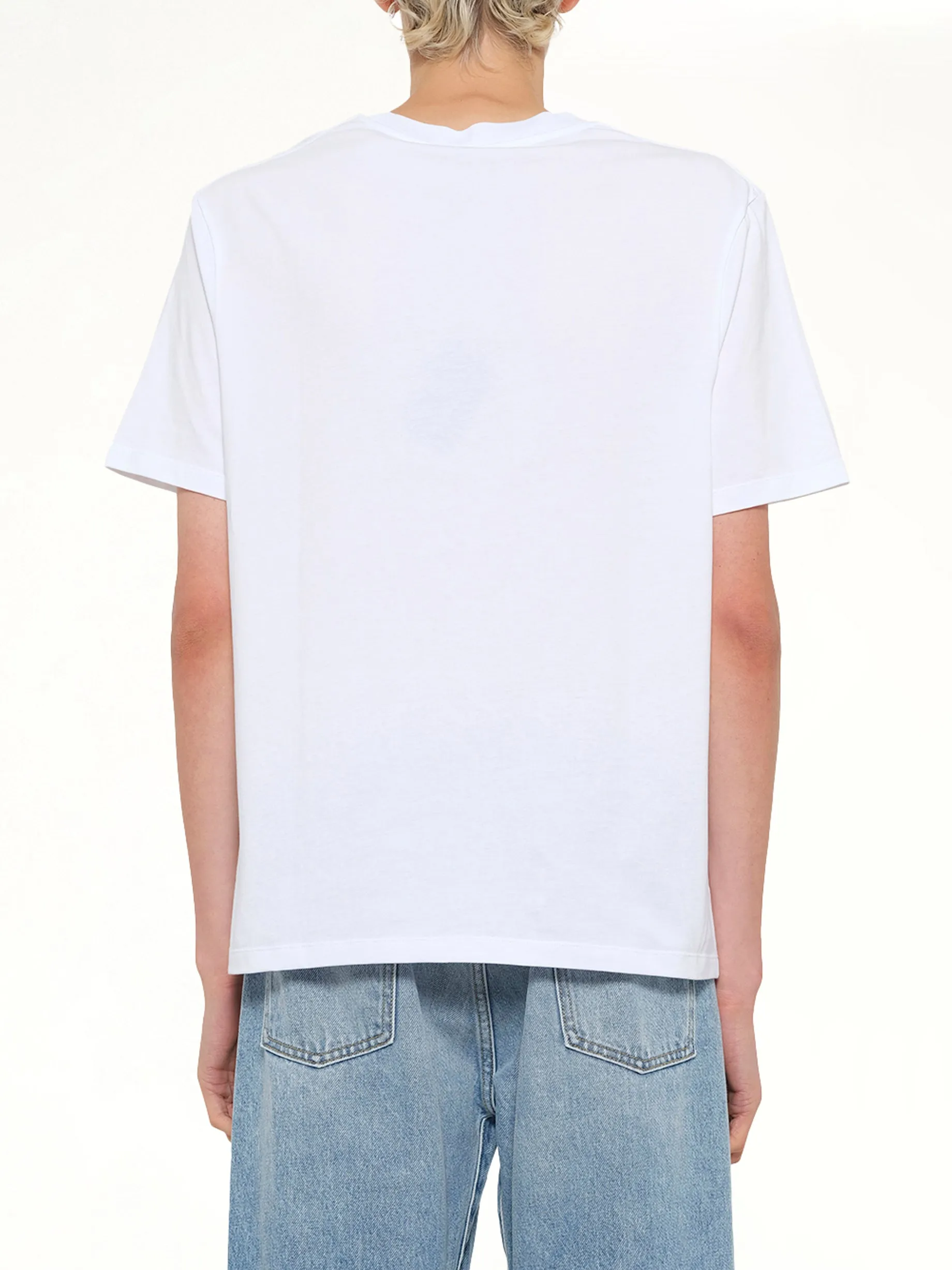 Balmain College Flock T-Shirt in White/Black sold by MARAIS product image thumbnail 5