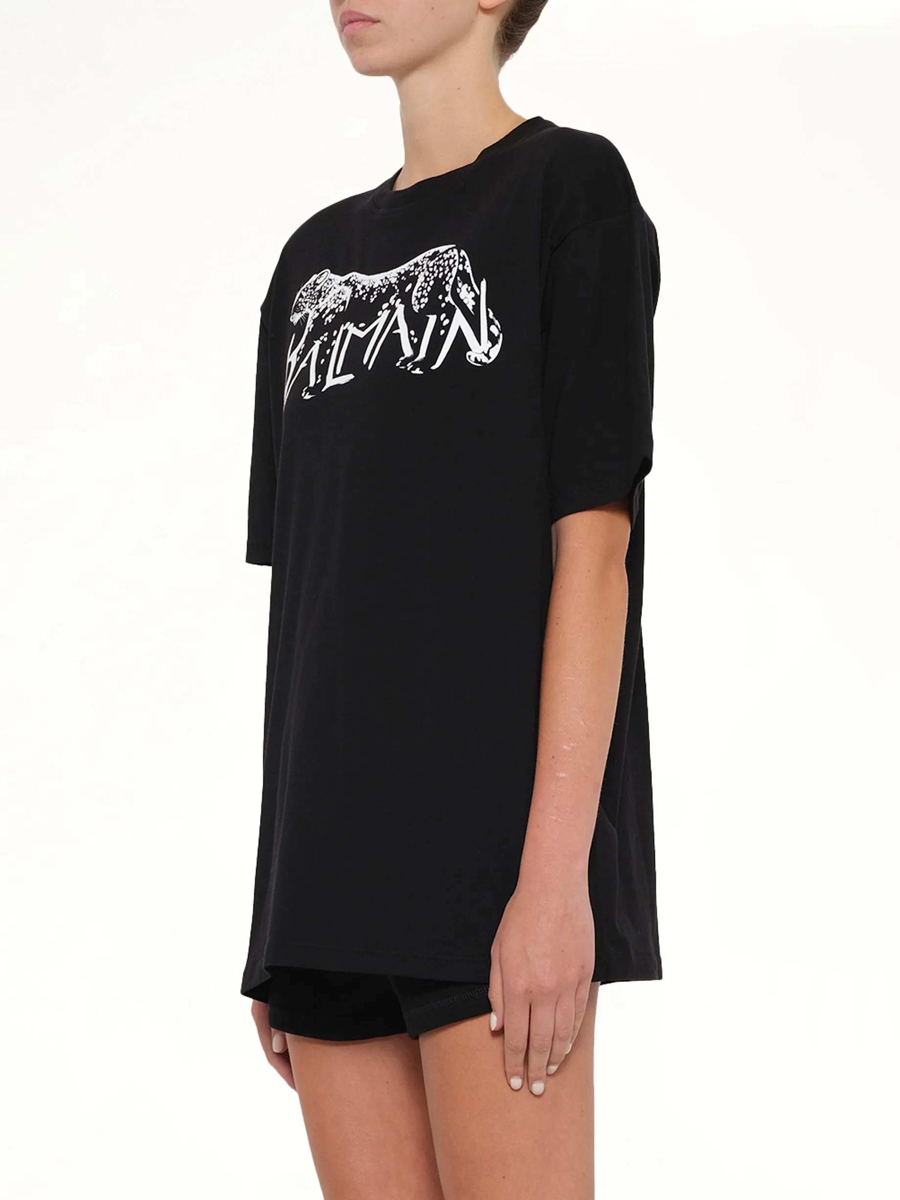 Leopard Print T-Shirt in Black/White sold by MARAIS product image thumbnail 3