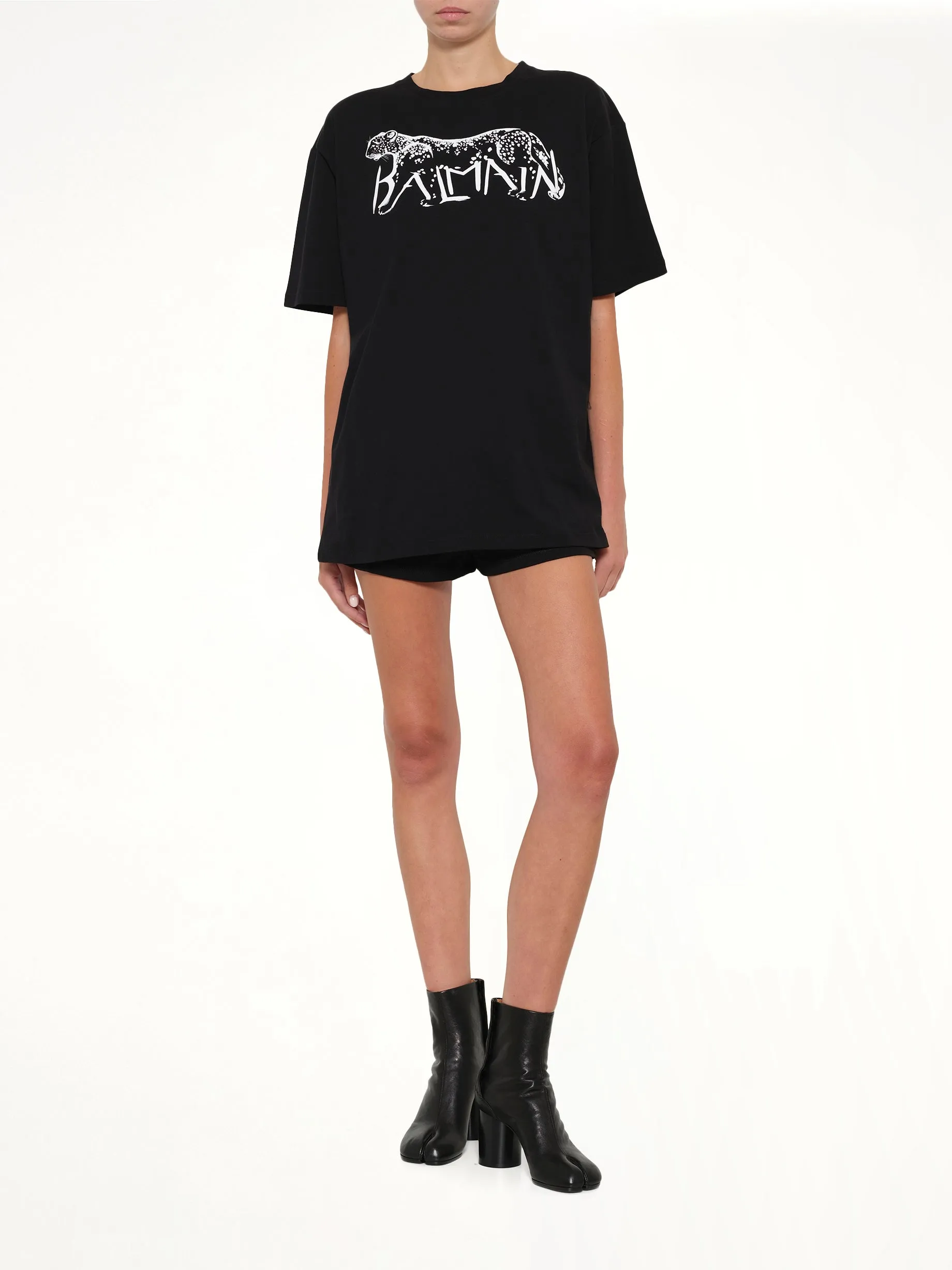 Leopard Print T-Shirt in Black/White sold by MARAIS product image thumbnail 4