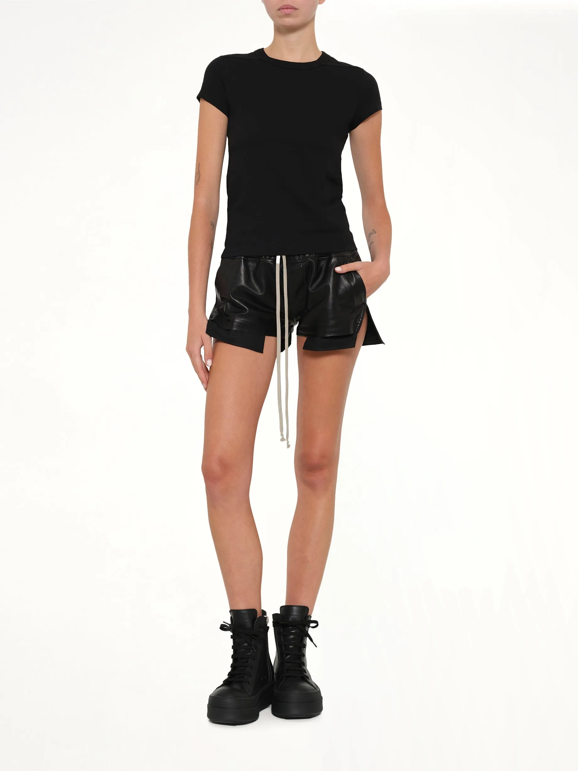 Cropped Level T-Shirt in Black sold by MARAIS product image thumbnail 4
