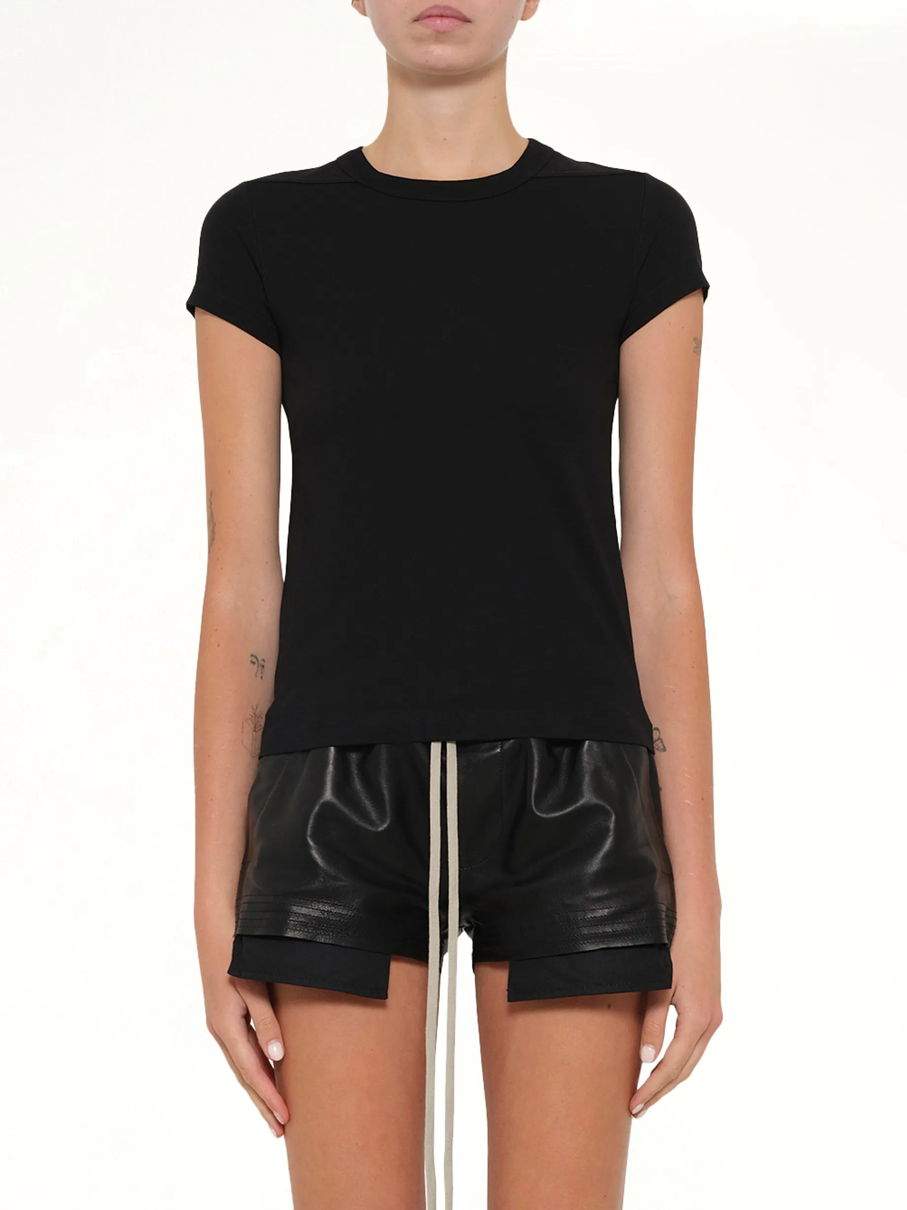 Cropped Level T-Shirt in Black sold by MARAIS