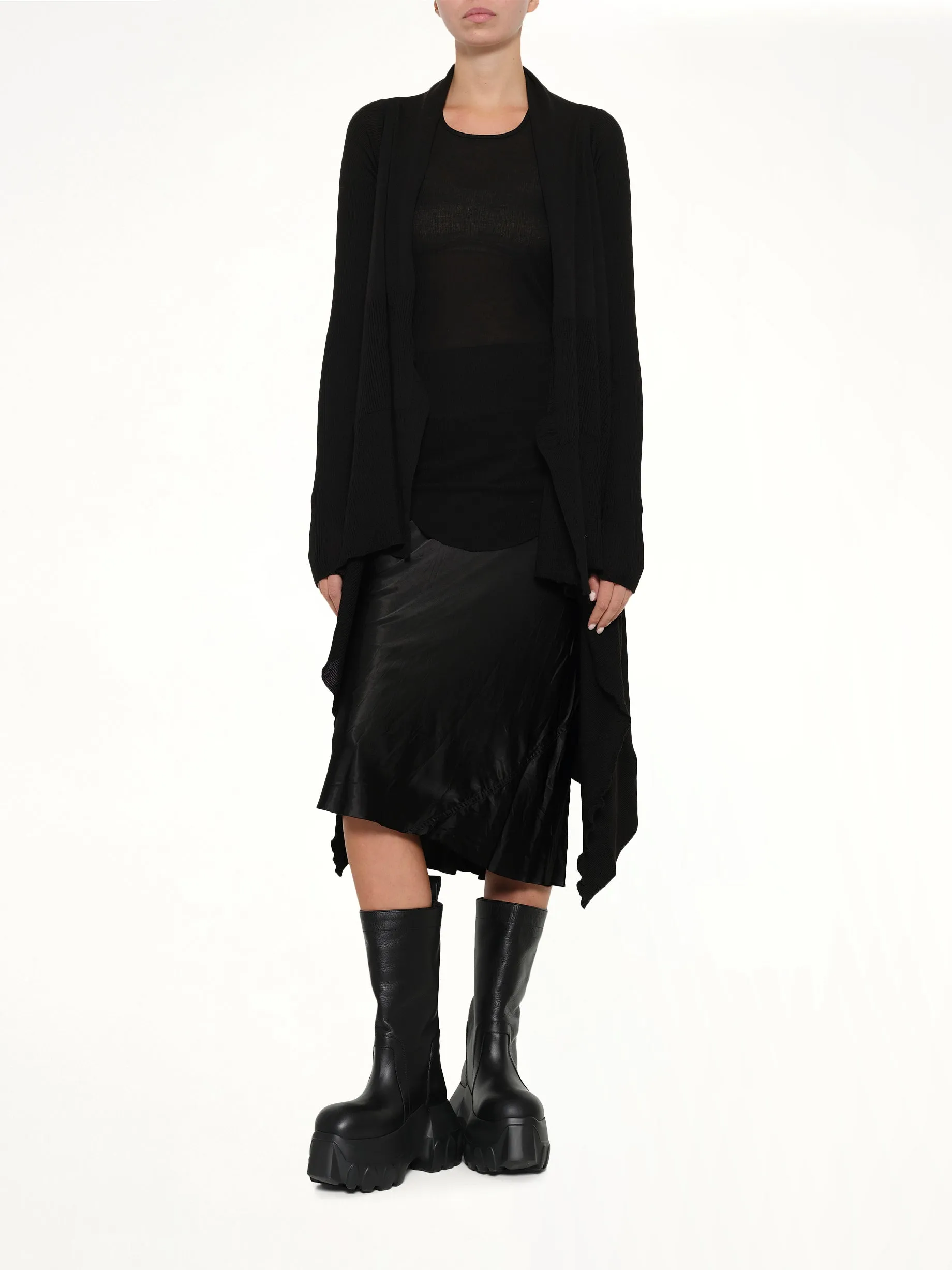 Long Wrap Cardigan in Black sold by MARAIS product image thumbnail 4