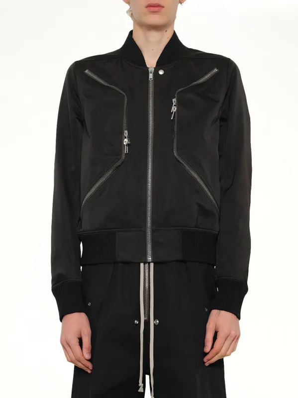 Heizer Flight Jacket in Black made by Rick Owens