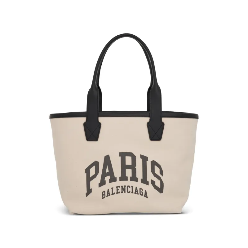 Cities Paris Jumbo Small Tote Bag in Natural/Black sold by MARAIS