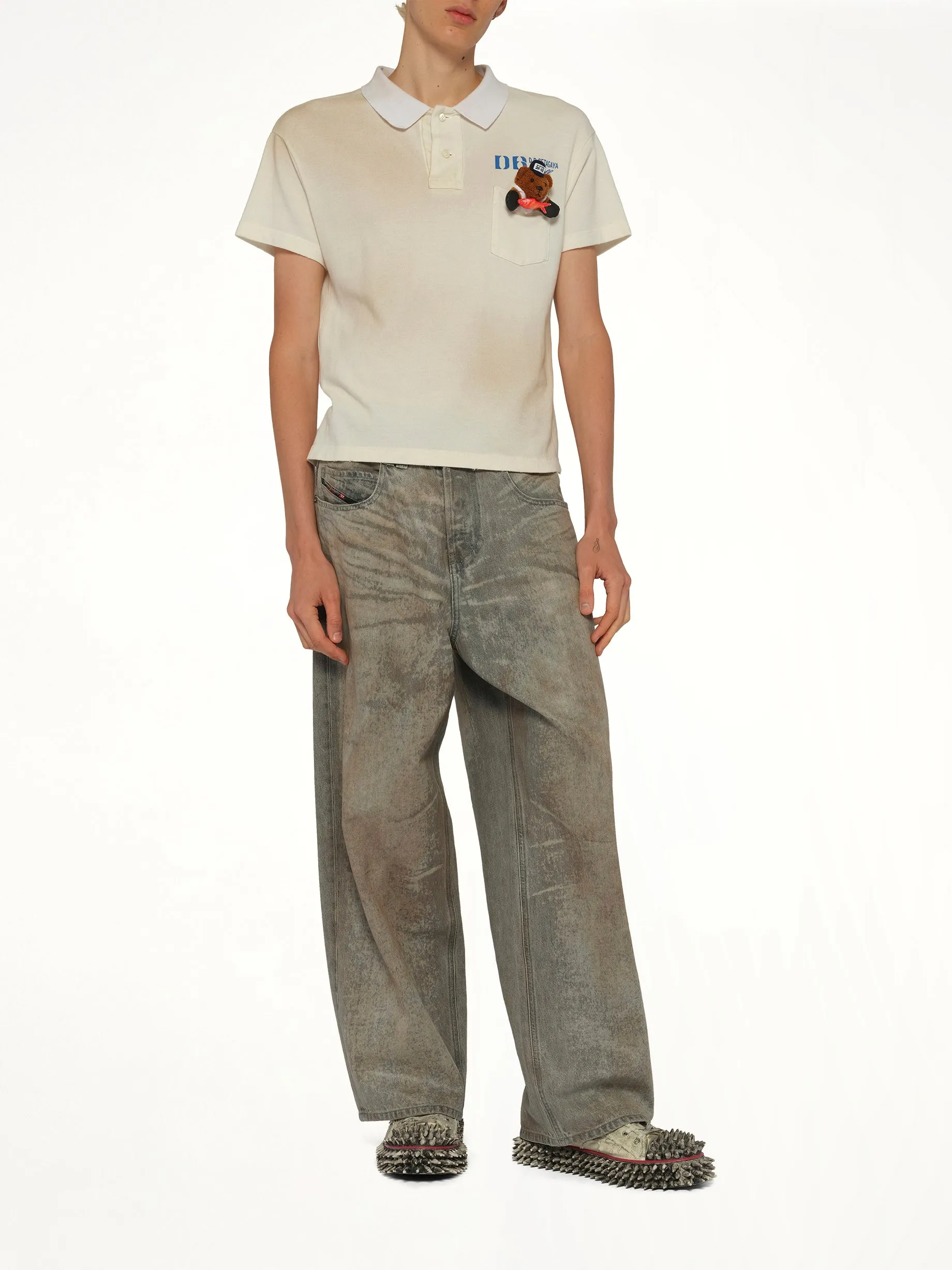 Polo Shirt With My Workwear Bear in White sold by MARAIS product image thumbnail 4