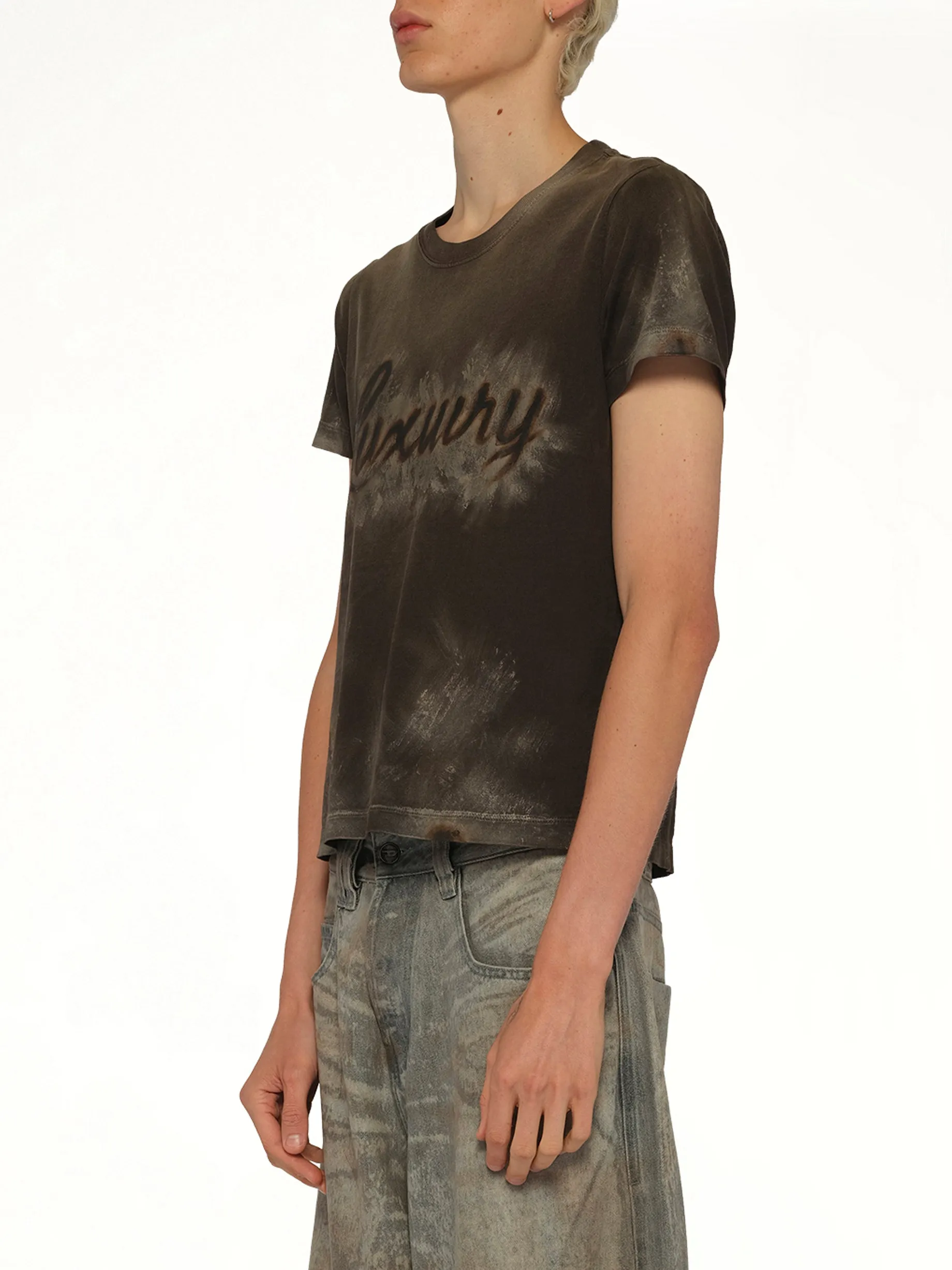 Luxury Mud Paint T-Shirt in Brown sold by MARAIS product image thumbnail 3