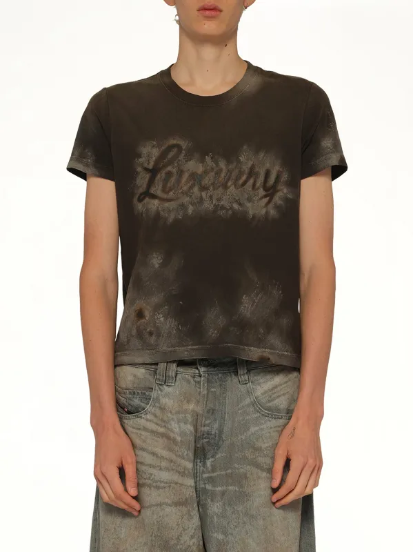 Luxuary Mud Paint T-Shirt in Brown made by Doublet
