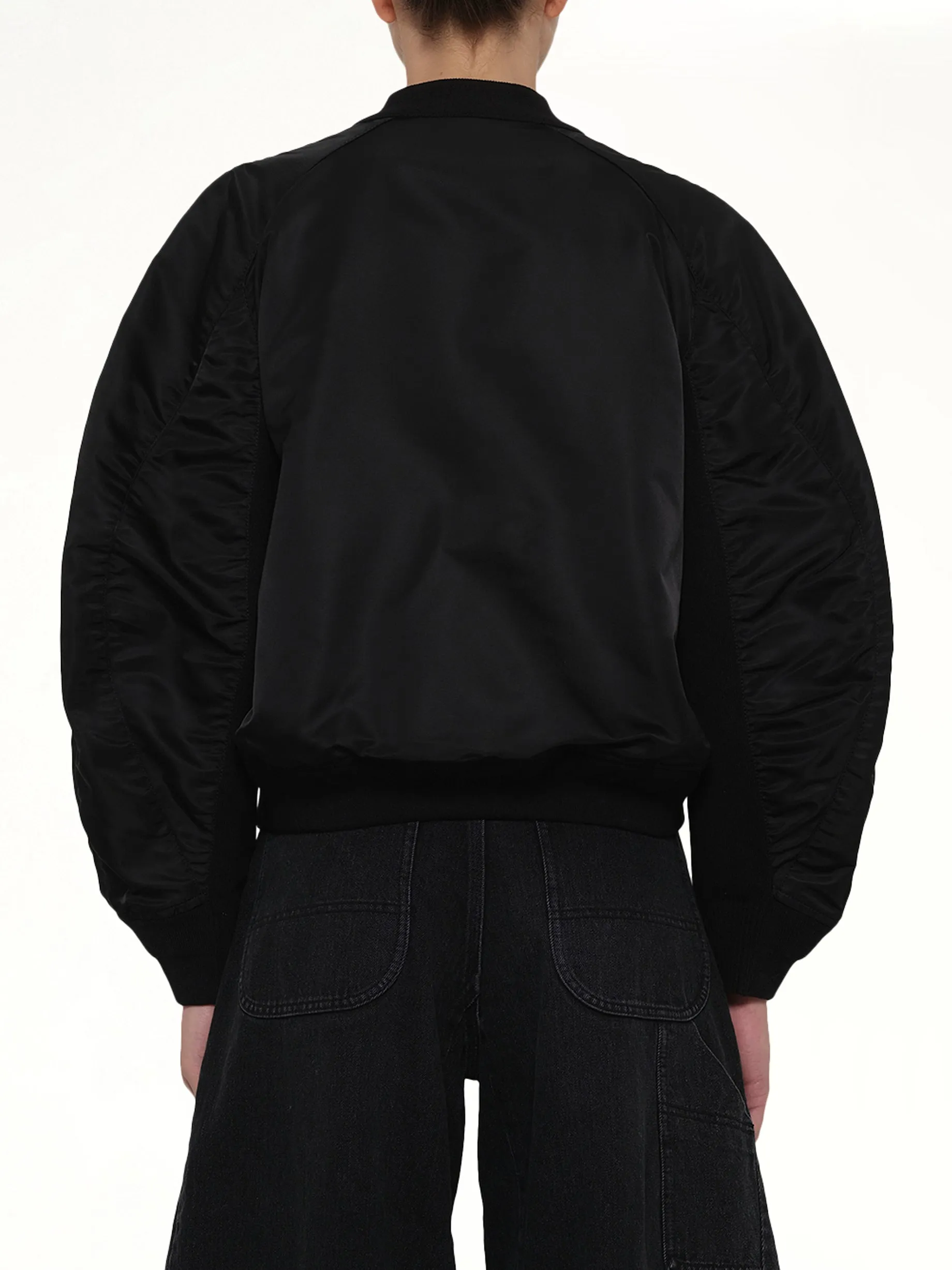 Nylon Twill x Knit Cardigan in Black sold by MARAIS product image thumbnail 5
